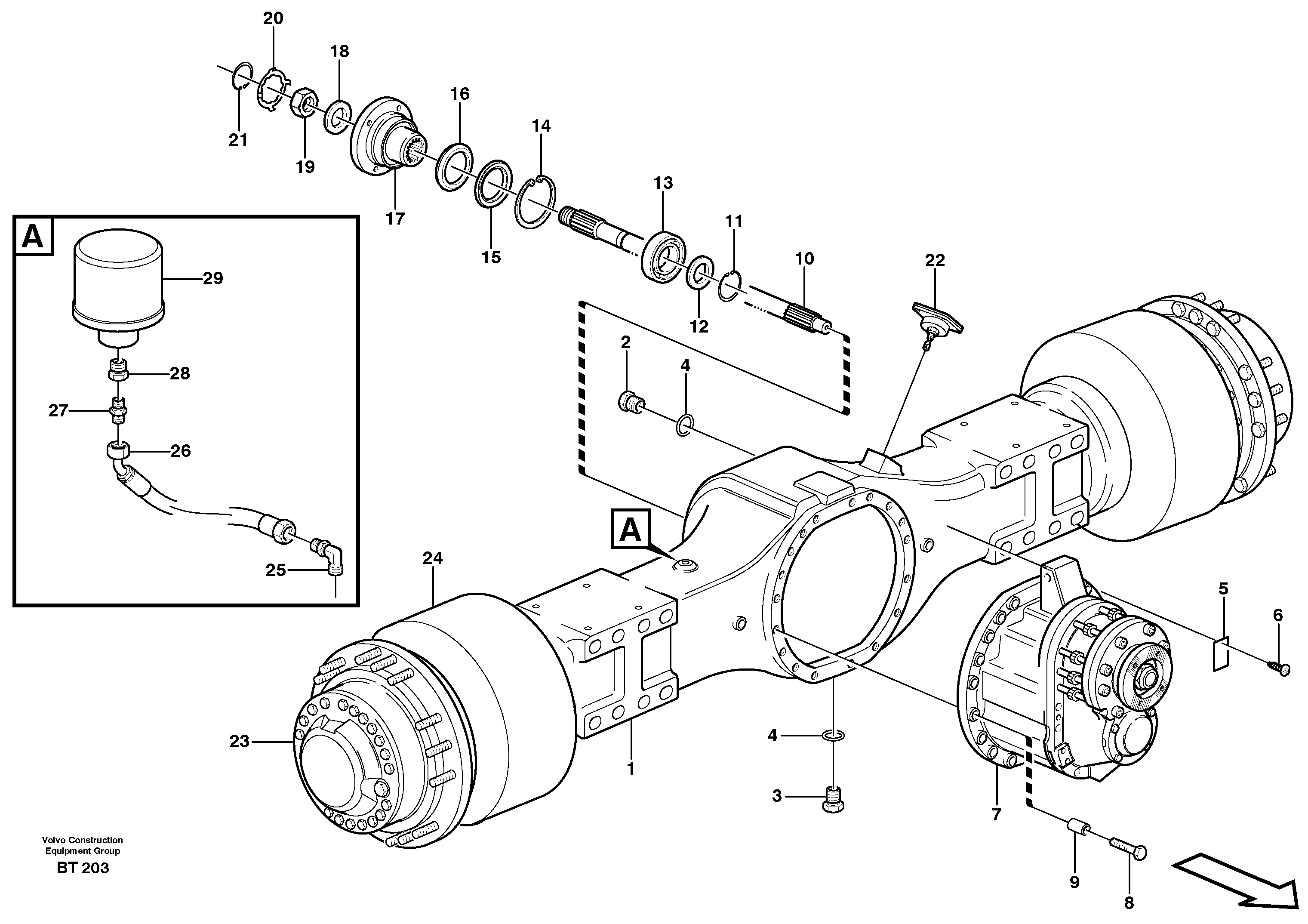 Схема запчастей Volvo T450D - 49339 Planetary axle 1, load unit 