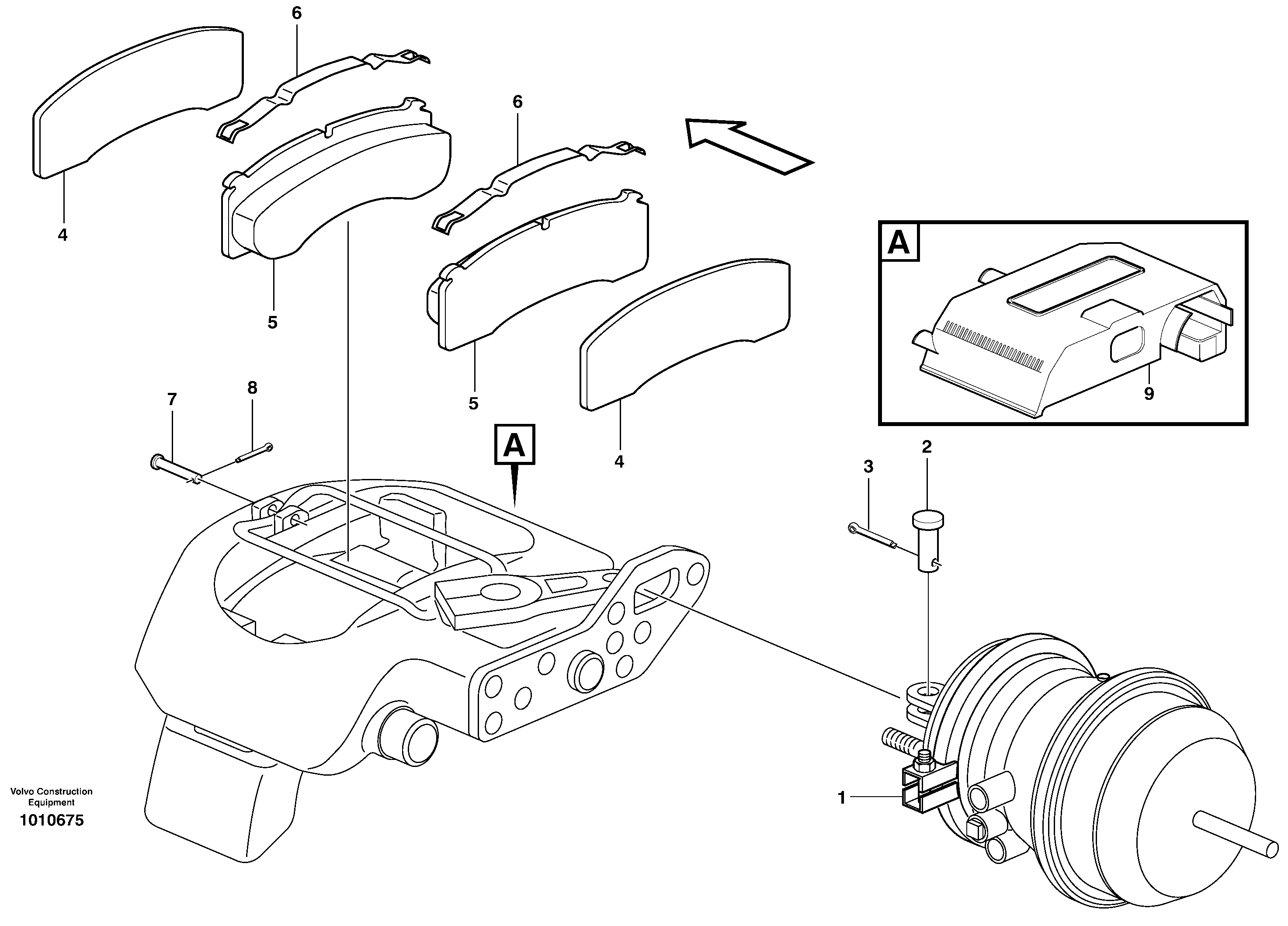 Схема запчастей Volvo T450D - 79393 Parking brake 