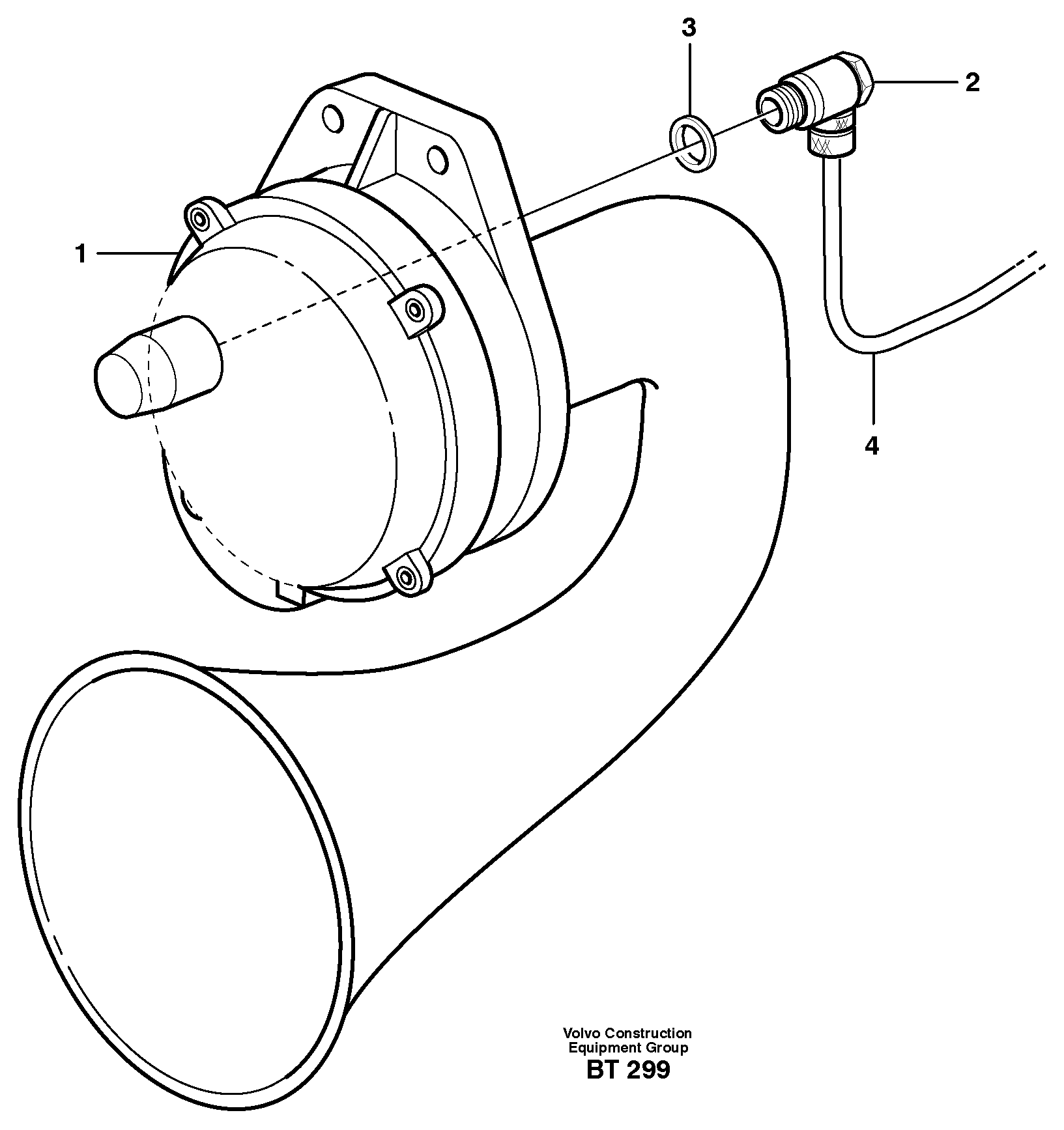 Схема запчастей Volvo T450D - 20204 Air system, horn 