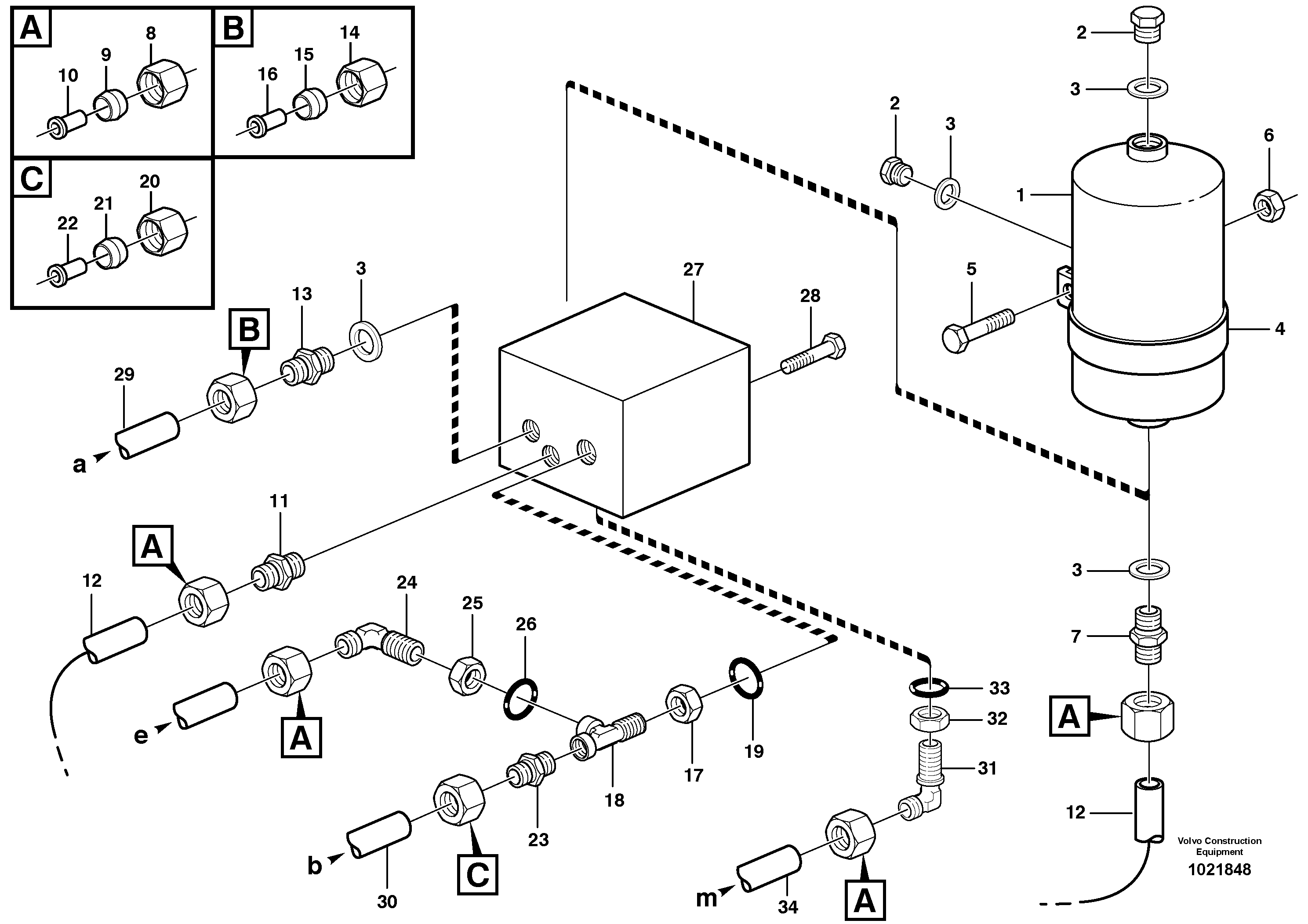 Схема запчастей Volvo T450D - 51288 Receiver drier and tank 