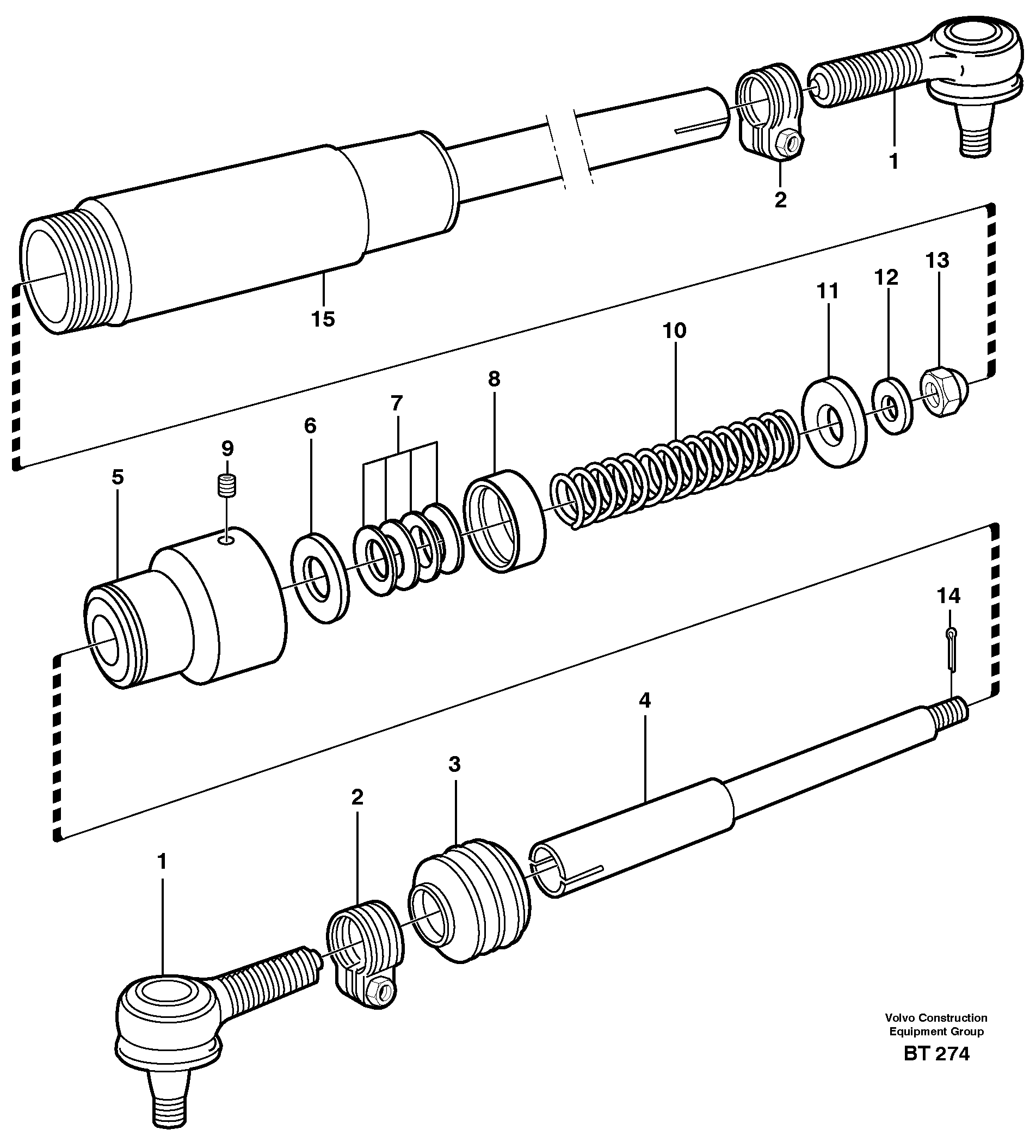 Схема запчастей Volvo T450D - 20208 Drag rod 