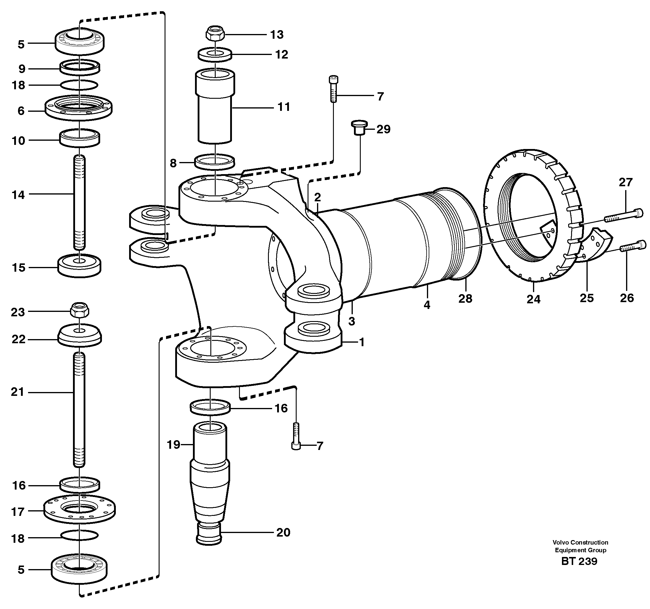 Схема запчастей Volvo T450D - 32978 Frame link 