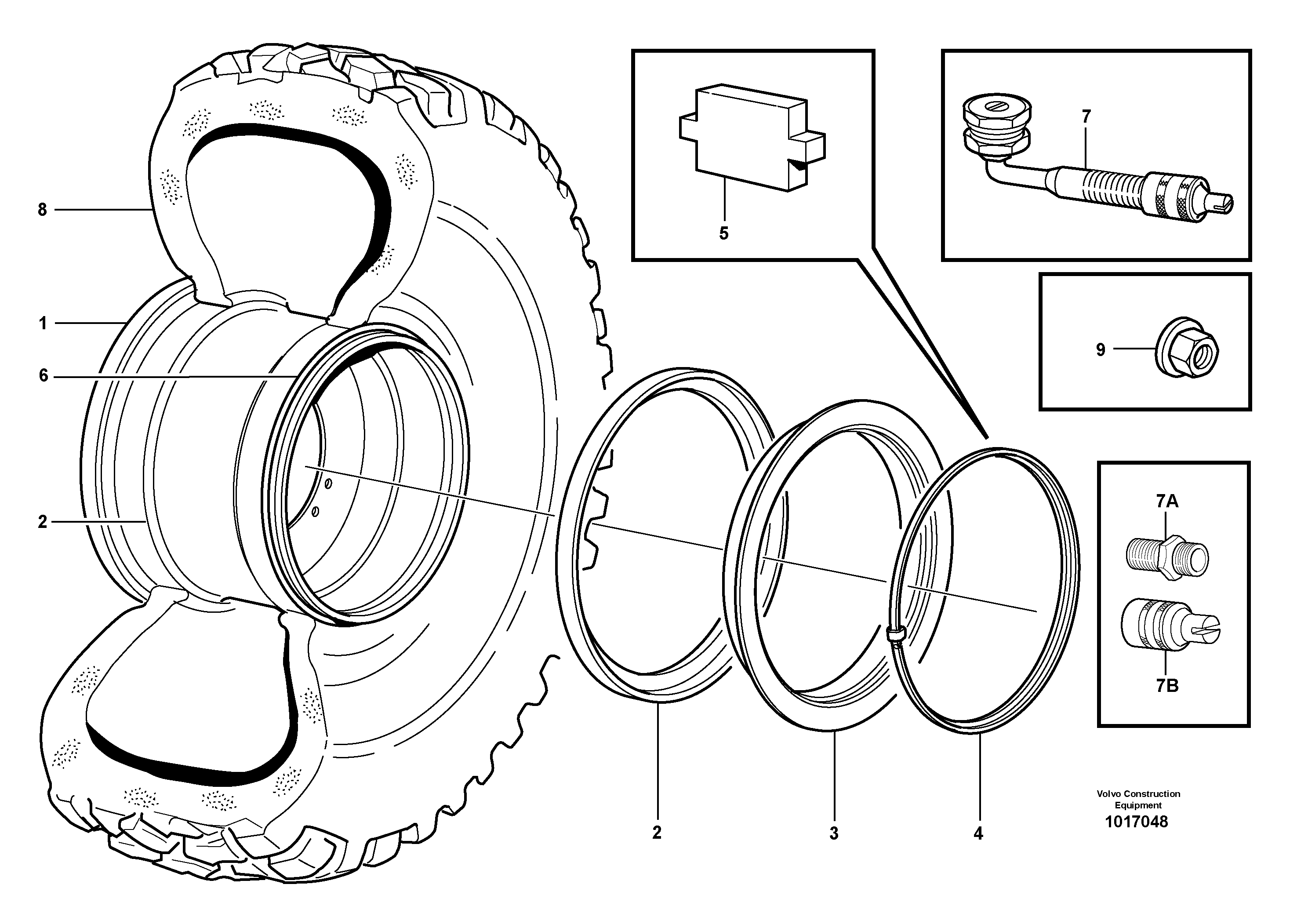 Схема запчастей Volvo T450D - 9985 Wheel 