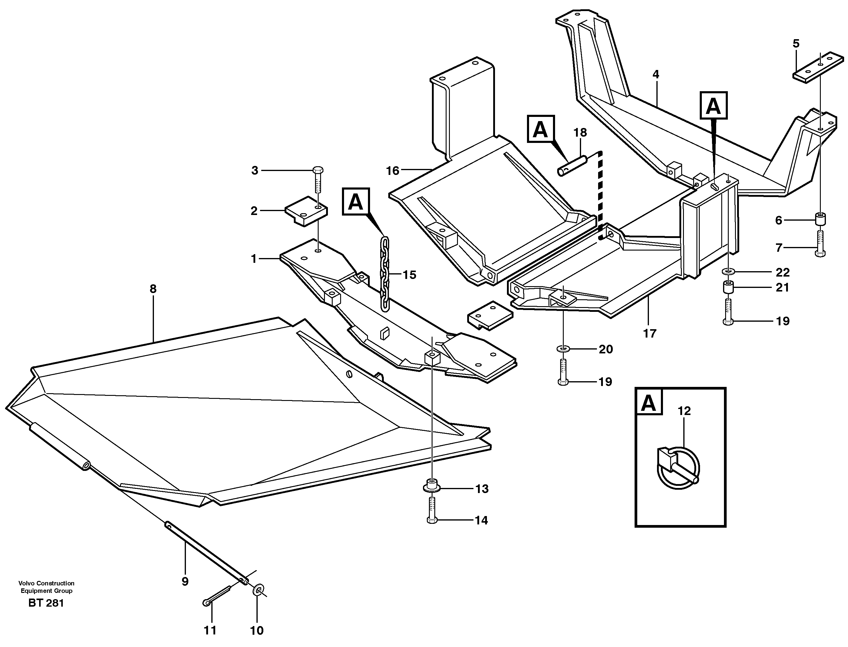 Схема запчастей Volvo T450D - 3053 Protecting plates 