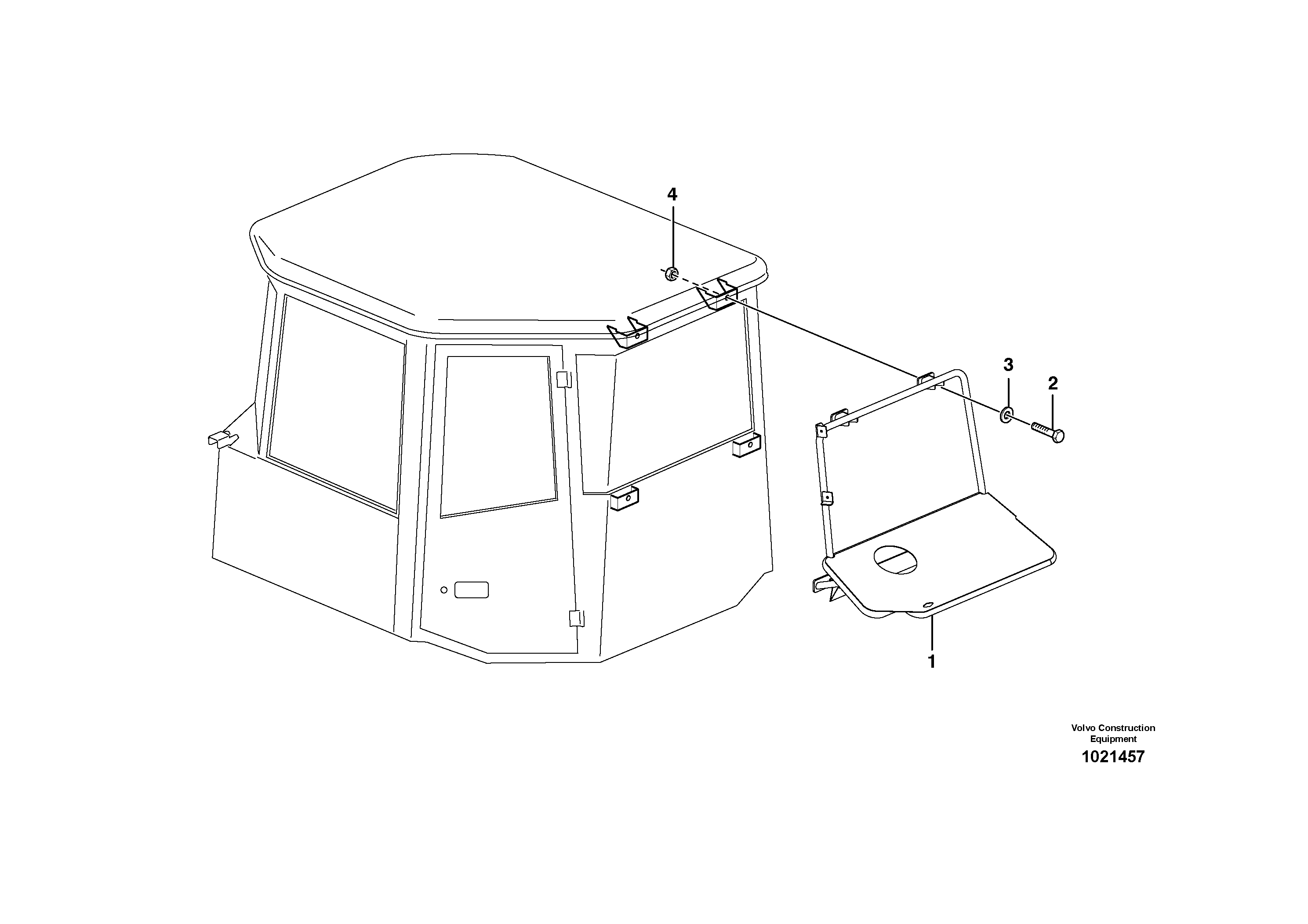 Схема запчастей Volvo T450D - 3943 Protective grid 