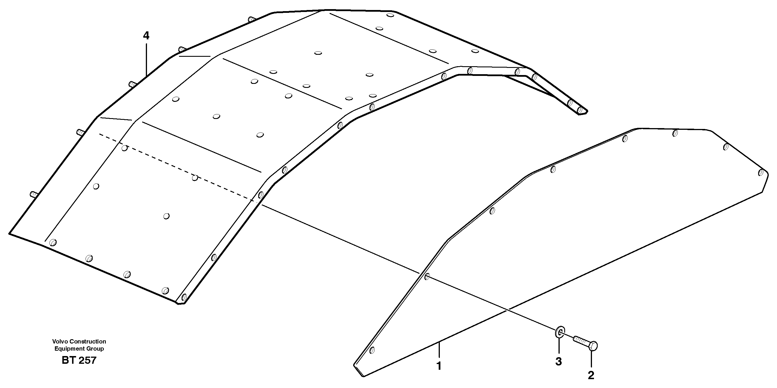 Схема запчастей Volvo T450D - 5923 Protecting plates 