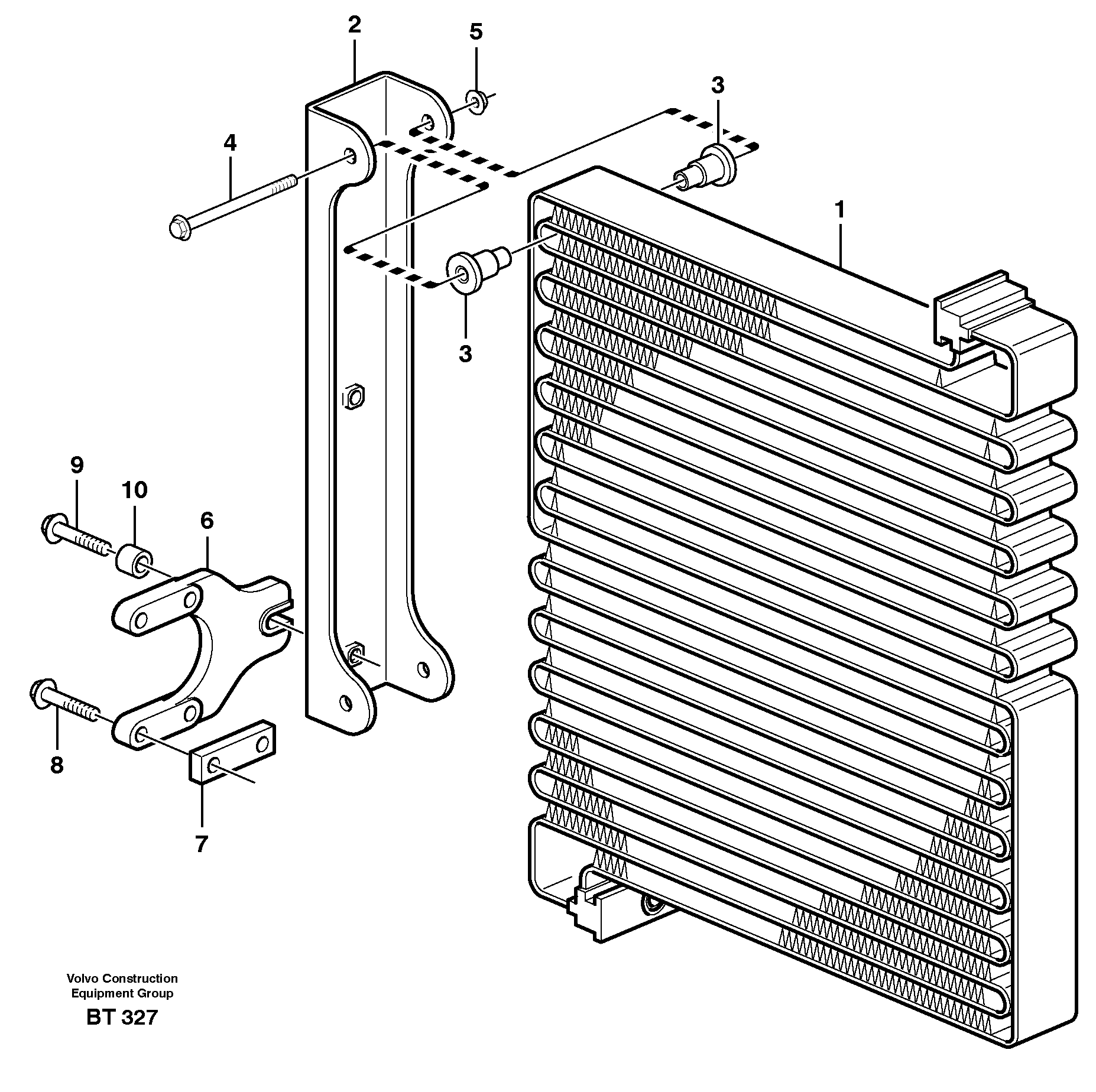 Схема запчастей Volvo T450D - 6663 Condenser device air conditioning 