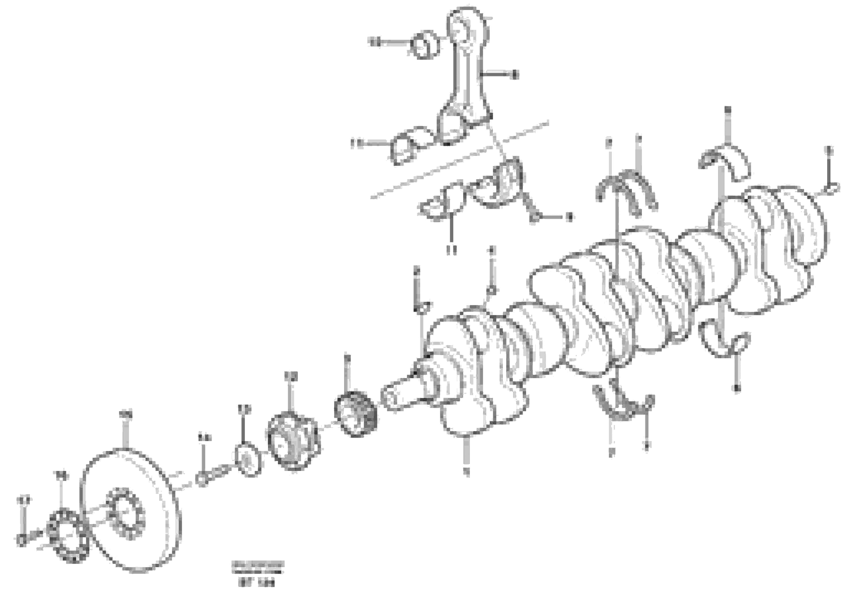 Схема запчастей Volvo T450D - 18201 Crankshaft and related parts 