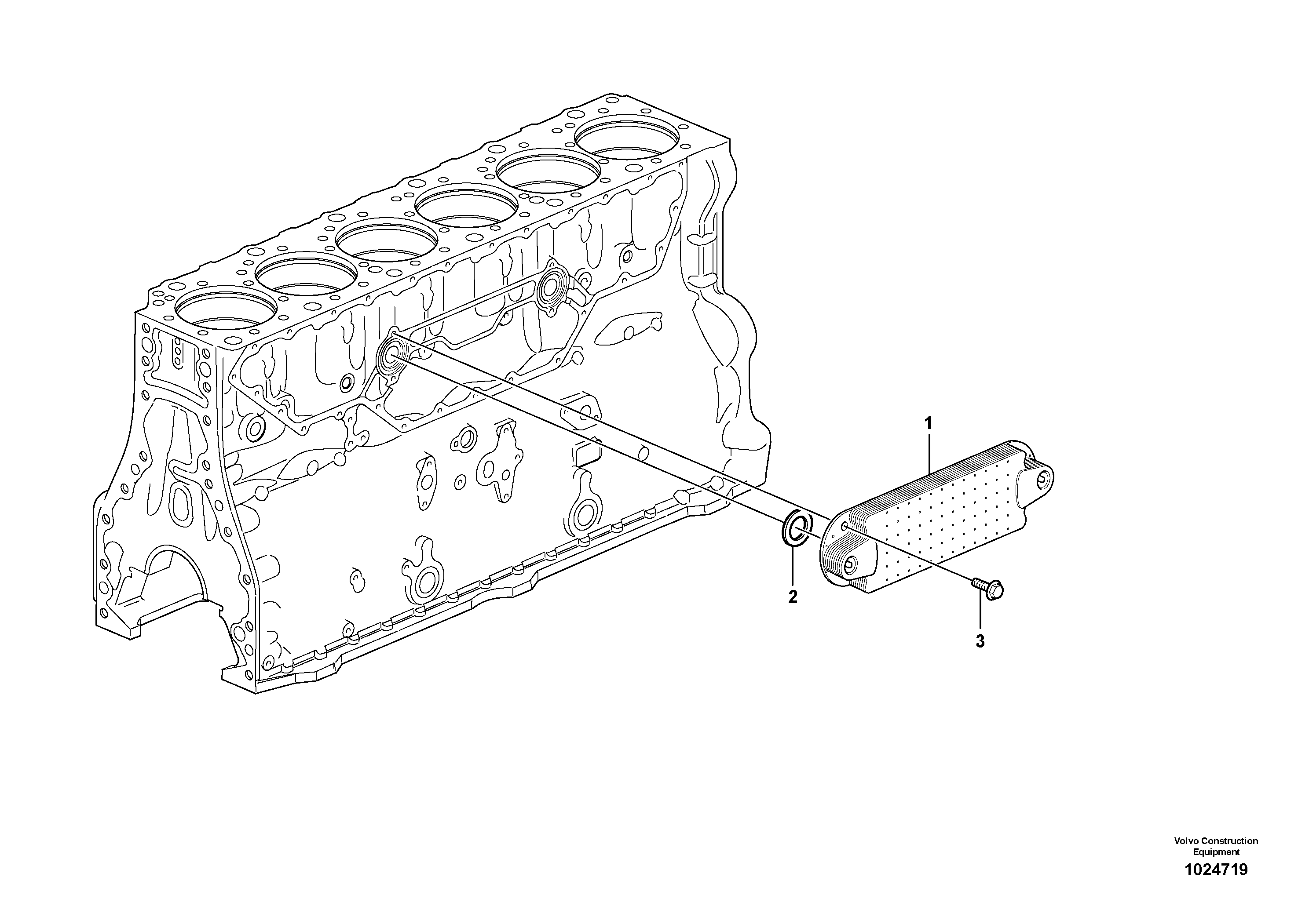 Схема запчастей Volvo T450D - 18203 Масляный радиатор 