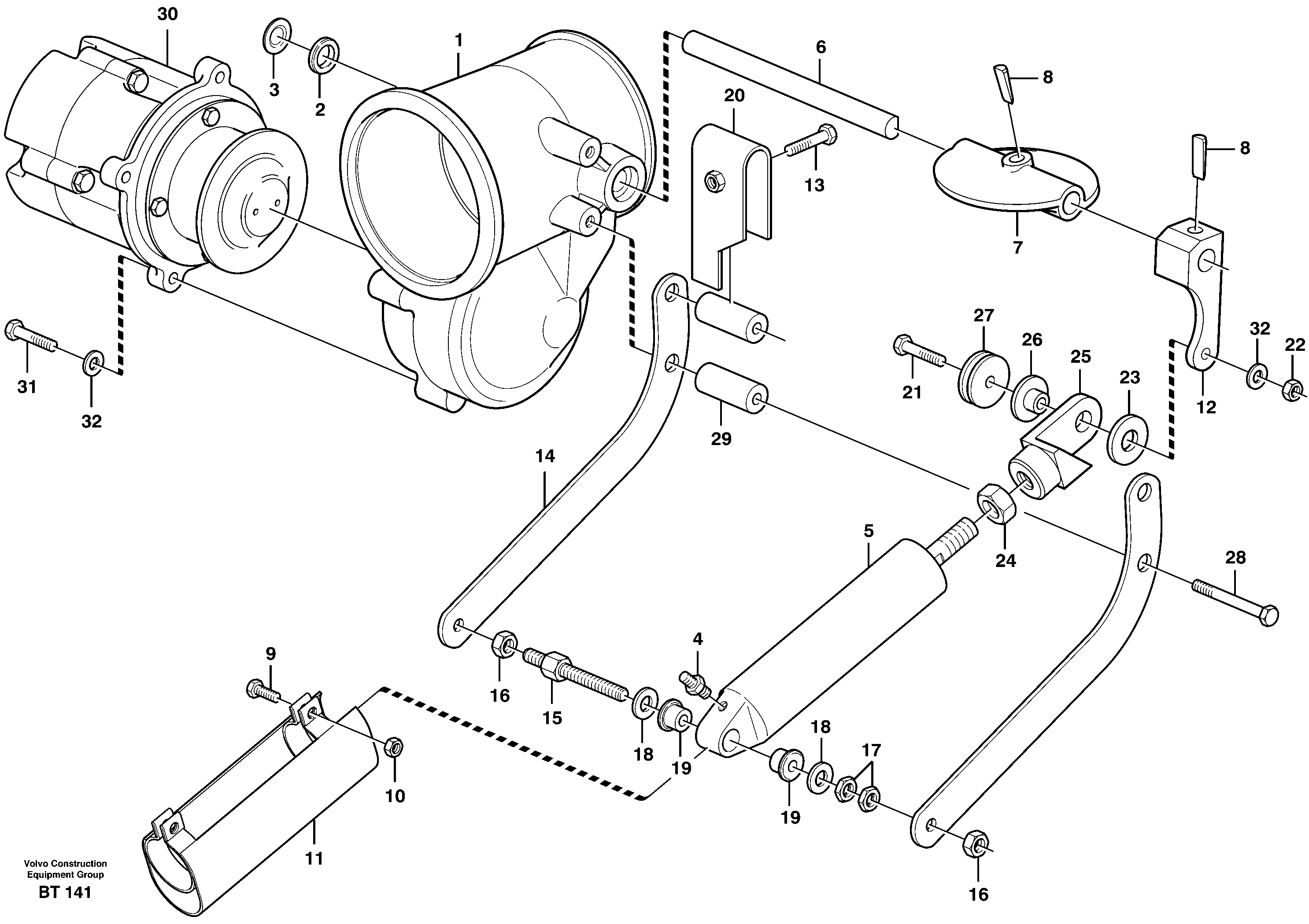 Схема запчастей Volvo T450D - 82210 Exhaust pressure regulator 