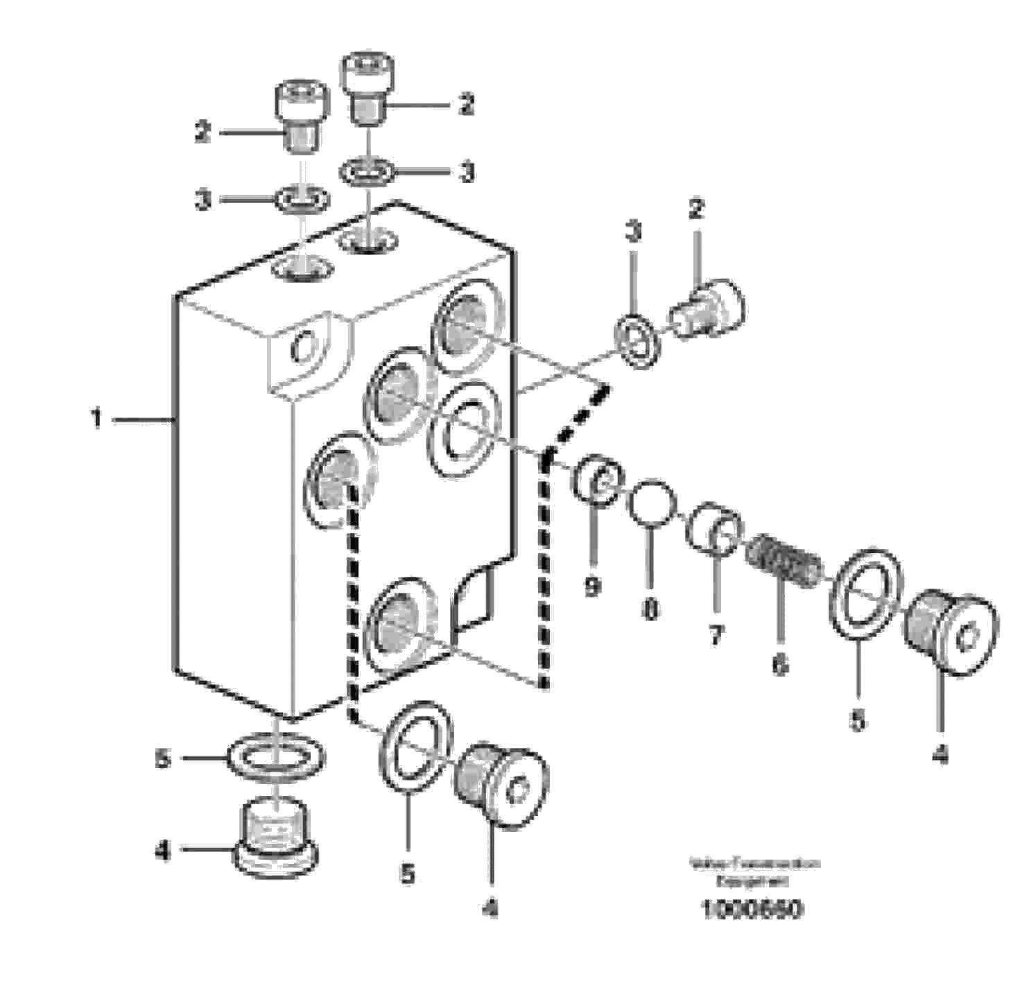 Схема запчастей Volvo T450D - 20169 Valve, circuit body and return valve 