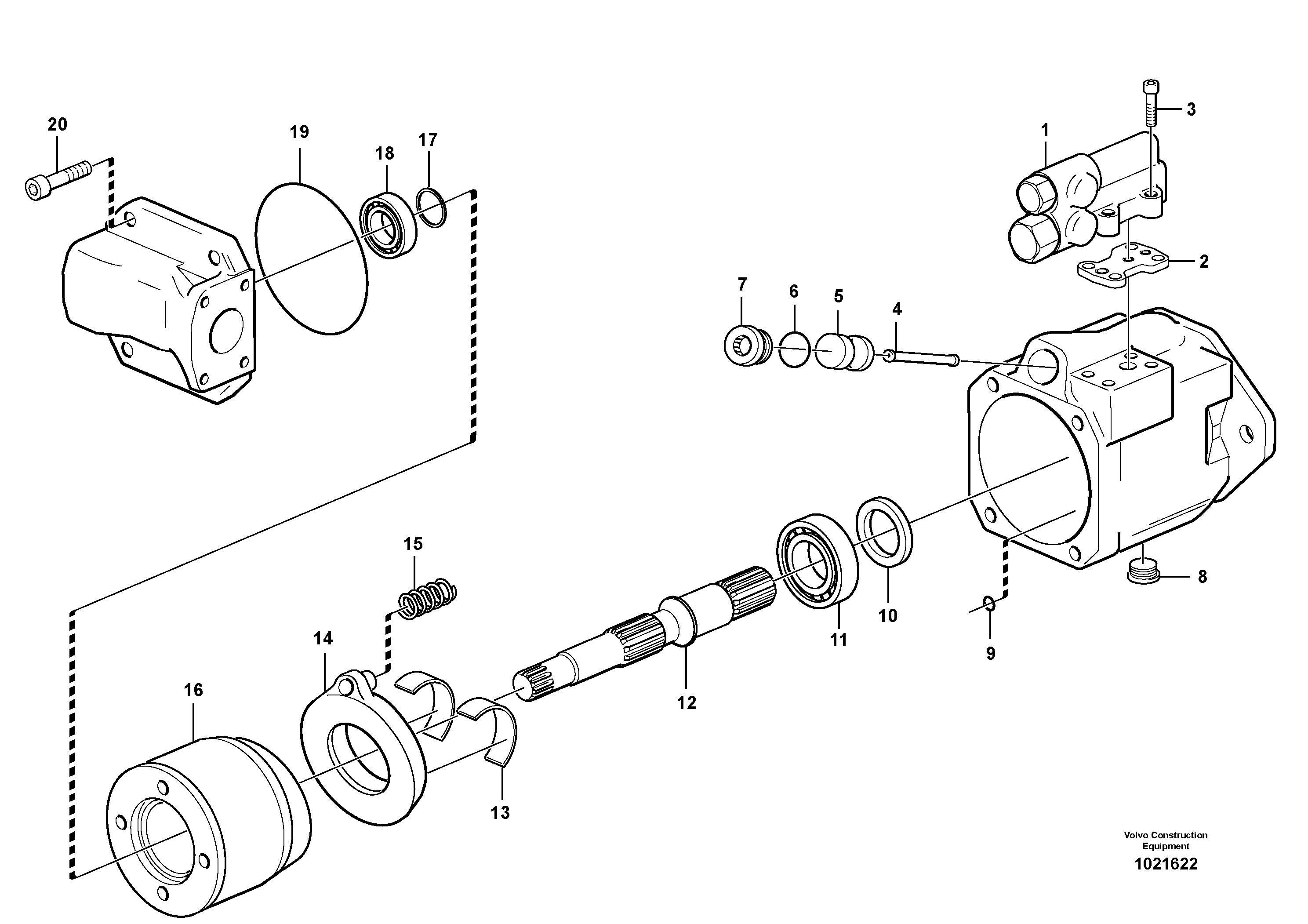 Схема запчастей Volvo T450D - 86235 Гидронасос (основной насос) 