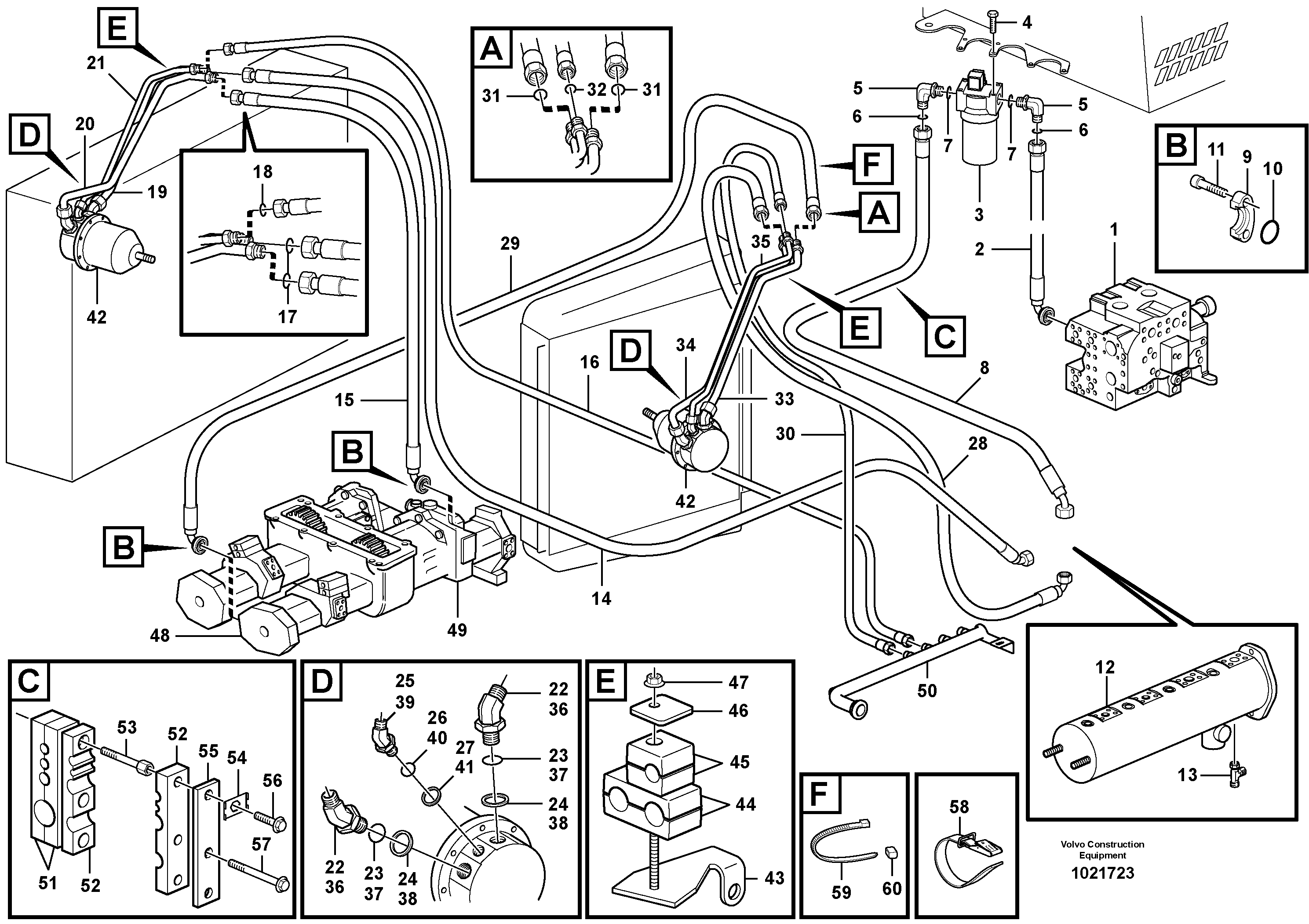 Схема запчастей Volvo T450D - 9314 Fan drive 