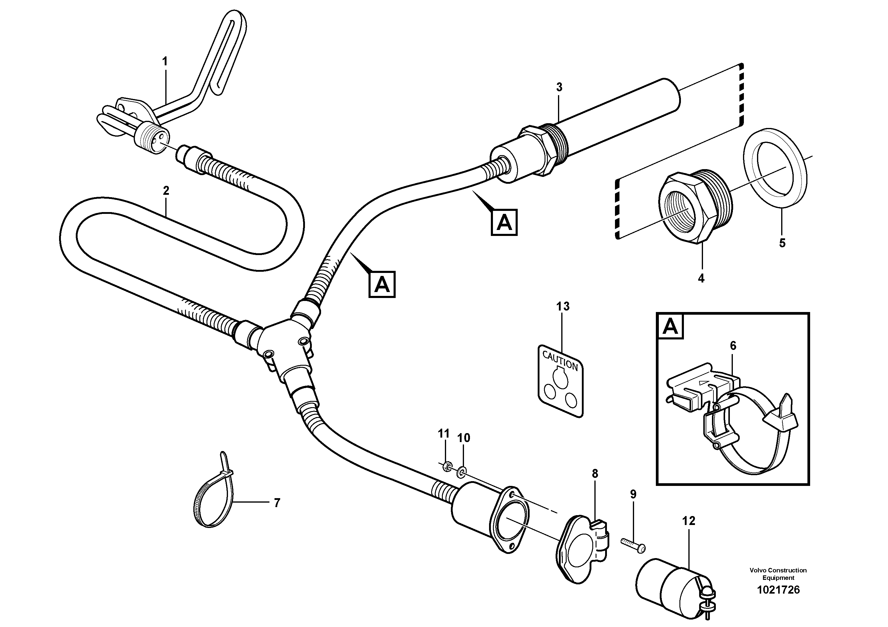 Схема запчастей Volvo T450D - 8872 Engine heater 