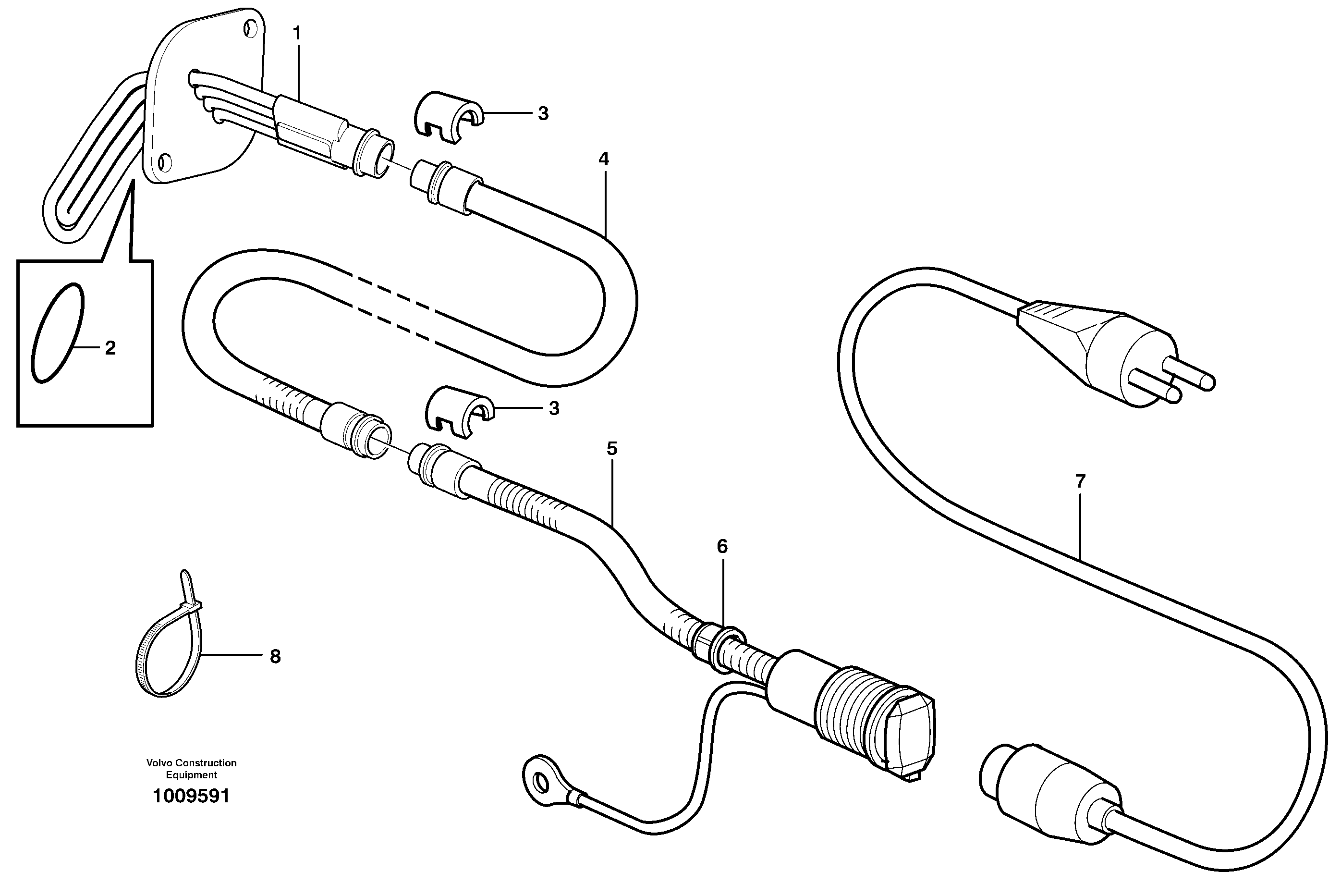 Схема запчастей Volvo A25E - 60001 Engine heater 