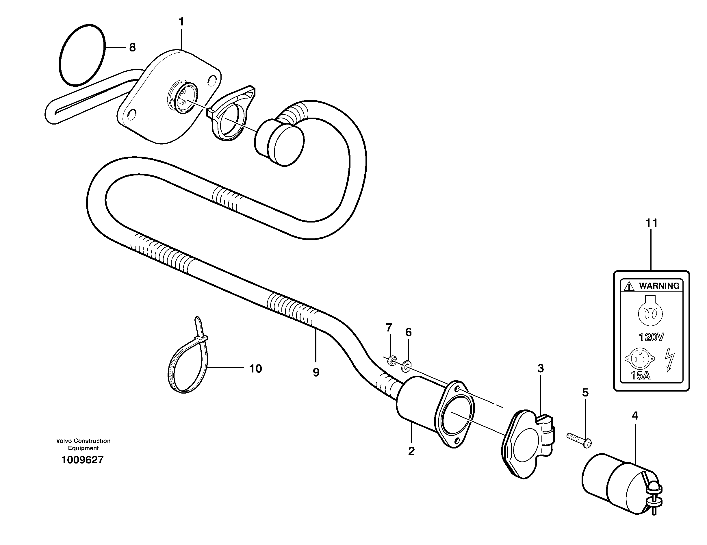 Схема запчастей Volvo A25E - 60002 Engine heater 