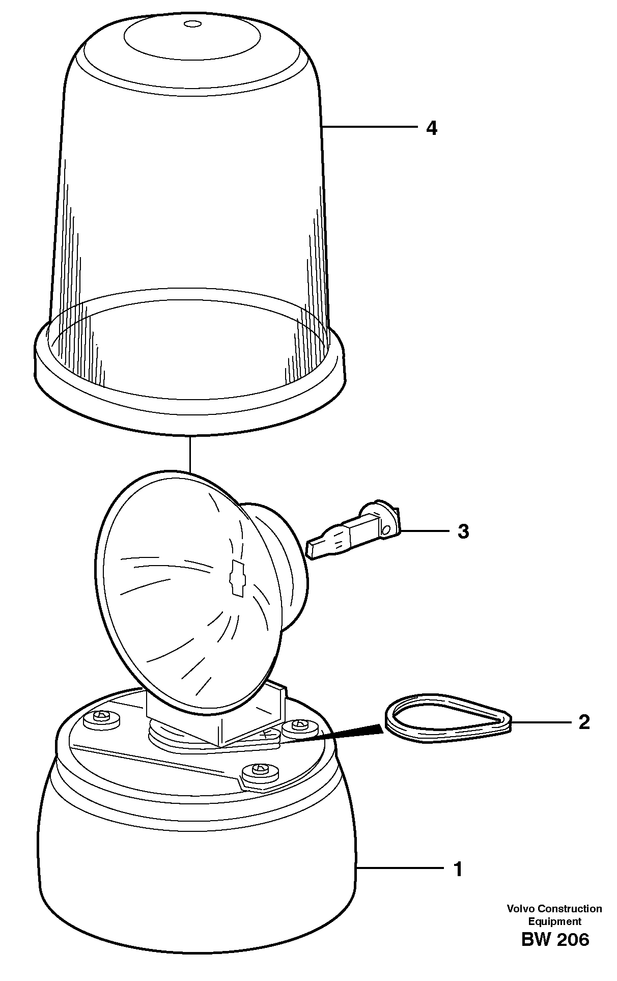Схема запчастей Volvo A25E - 89143 Rotating beacon 
