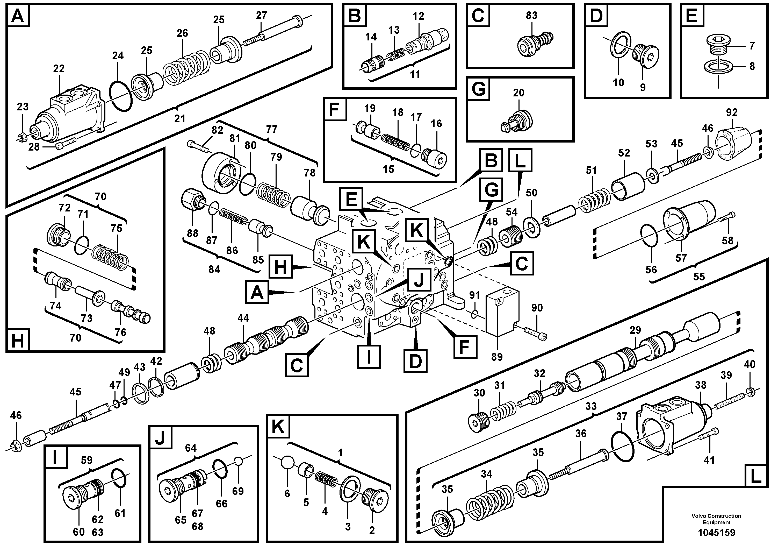 Схема запчастей Volvo A25E - 86177 Steering unit 