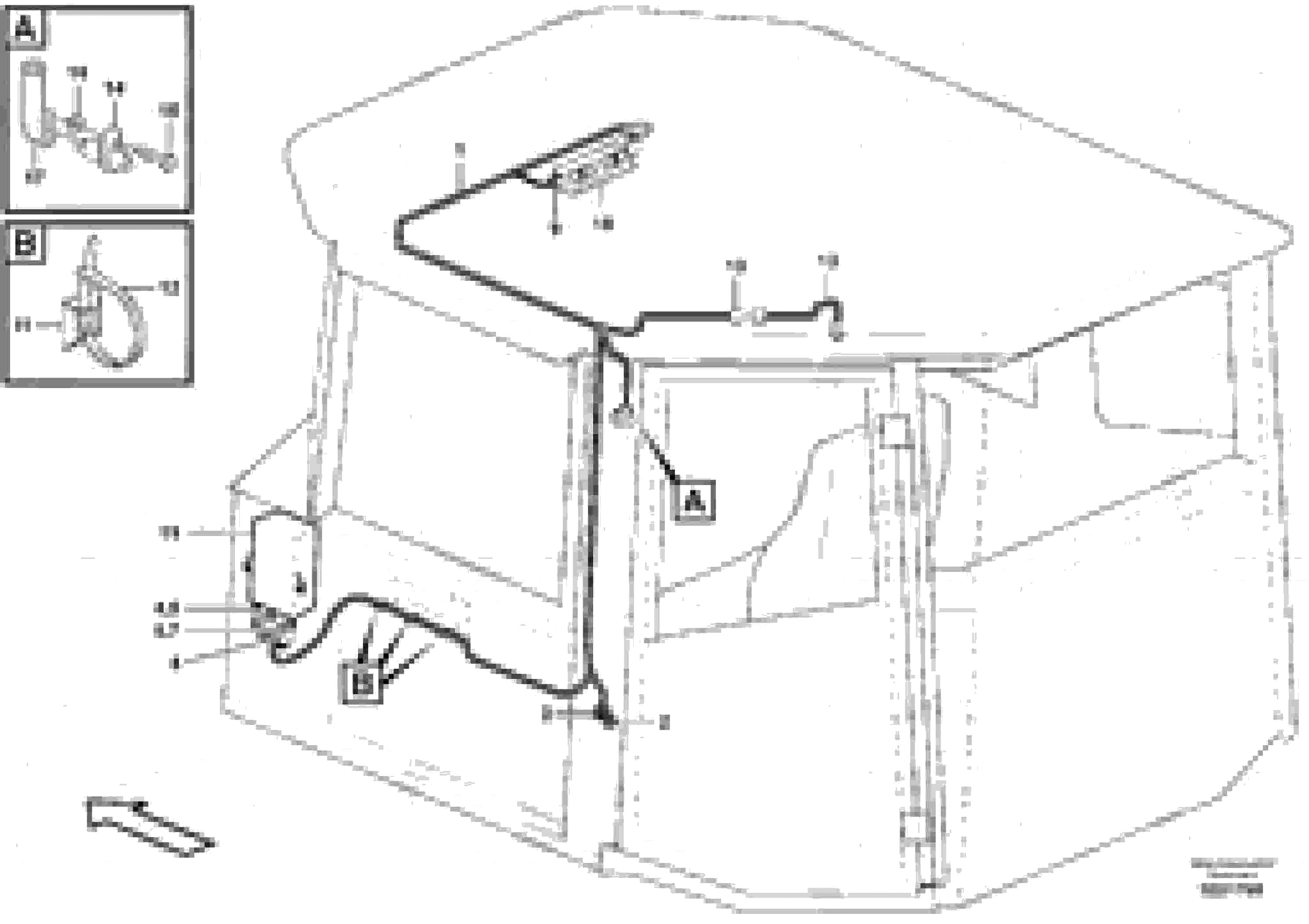 Схема запчастей Volvo A25E - 31148 Cable harness, mining cab 
