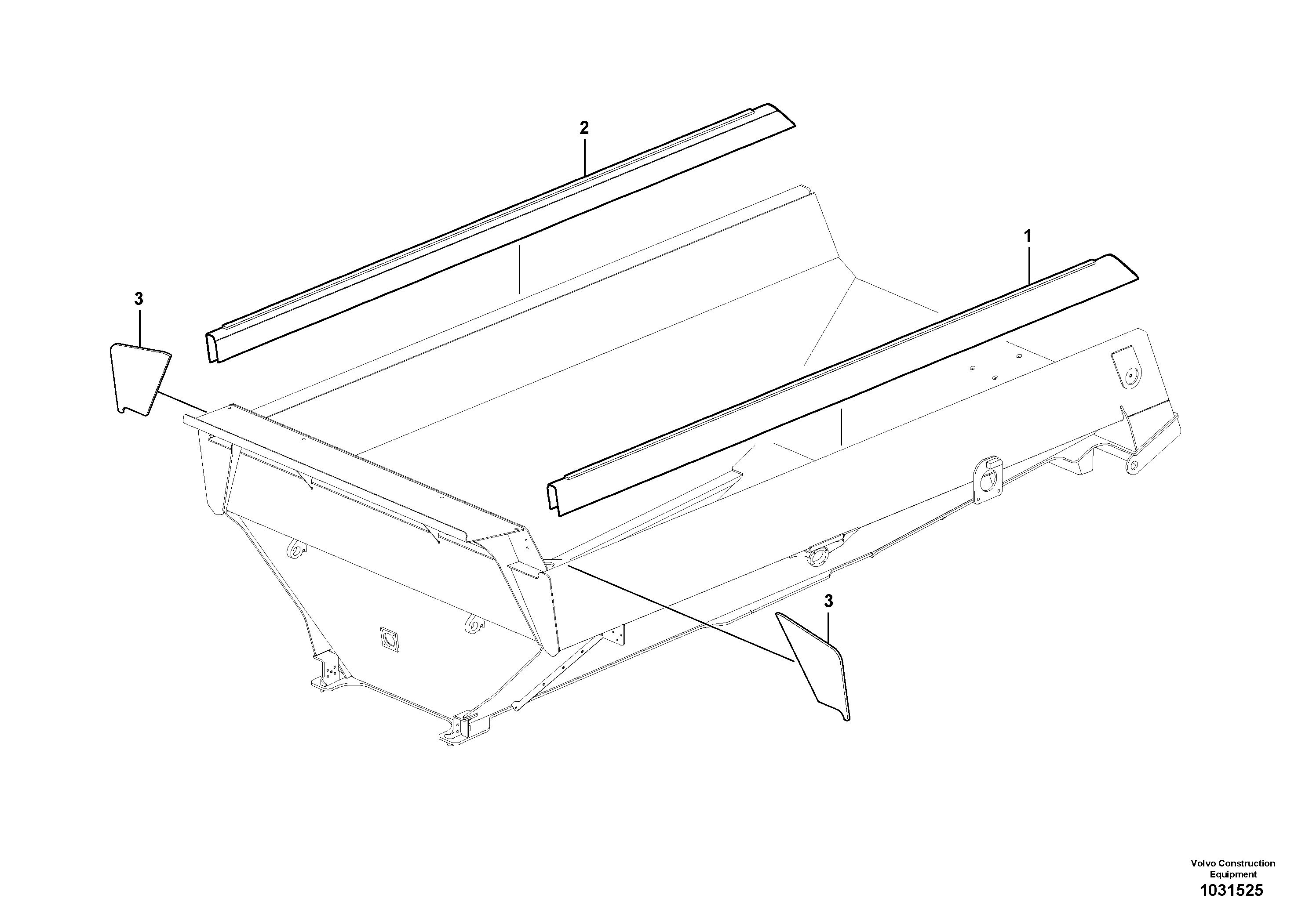 Схема запчастей Volvo A25E - 53308 Uplifted body 