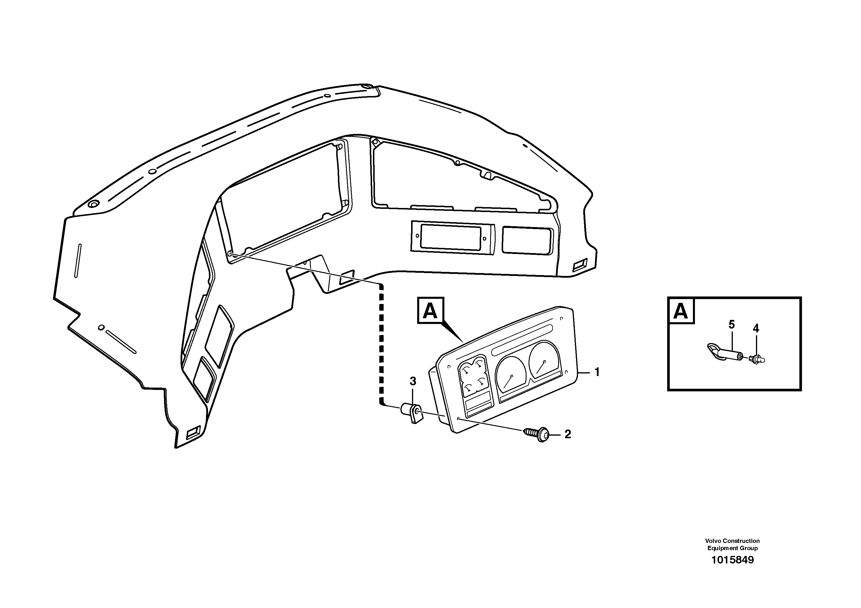 Схема запчастей Volvo A25E - 105055 Instrument panel 