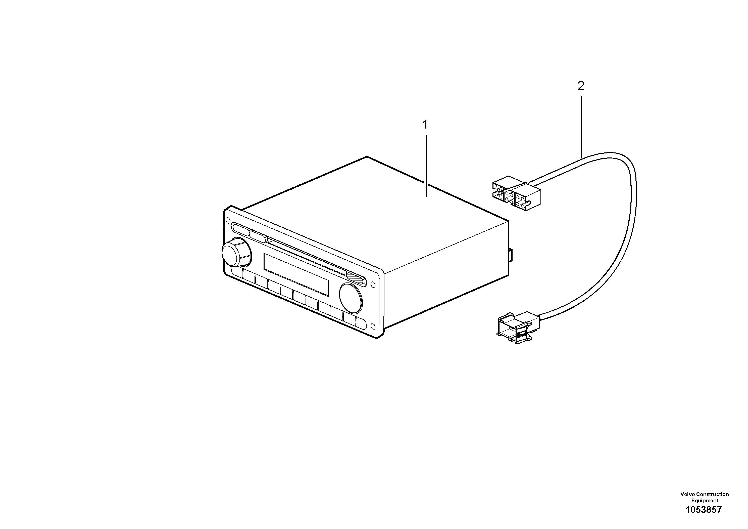 Схема запчастей Volvo A25E - 61430 Radio kit 