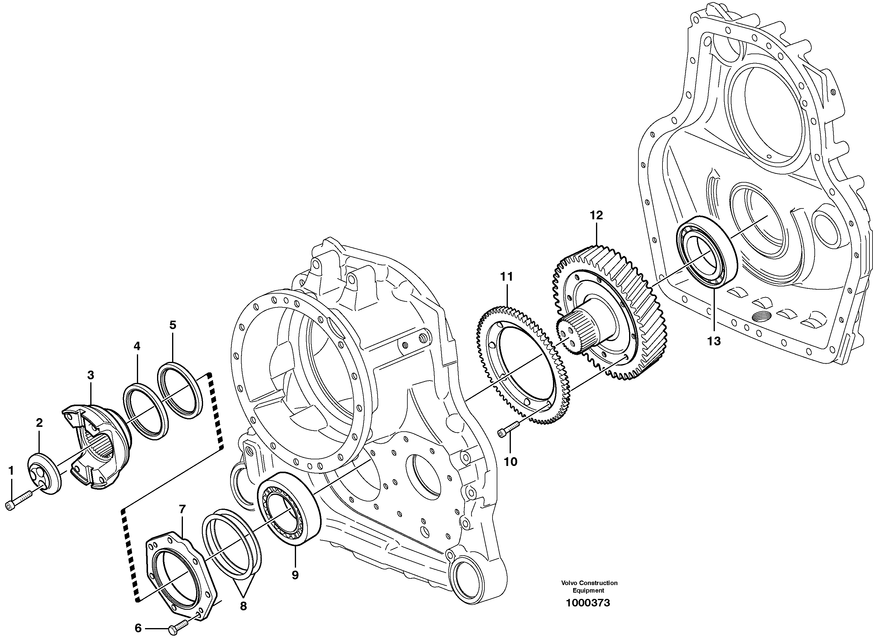 Схема запчастей Volvo A25E - 97313 Axle shaft, motor unit 