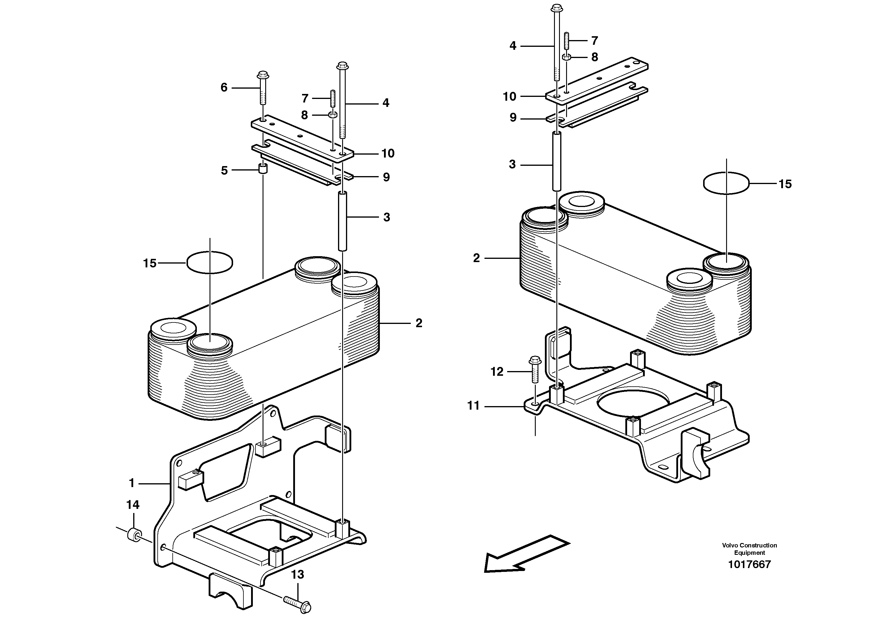 Схема запчастей Volvo A25E - 61271 Heat exchanger 