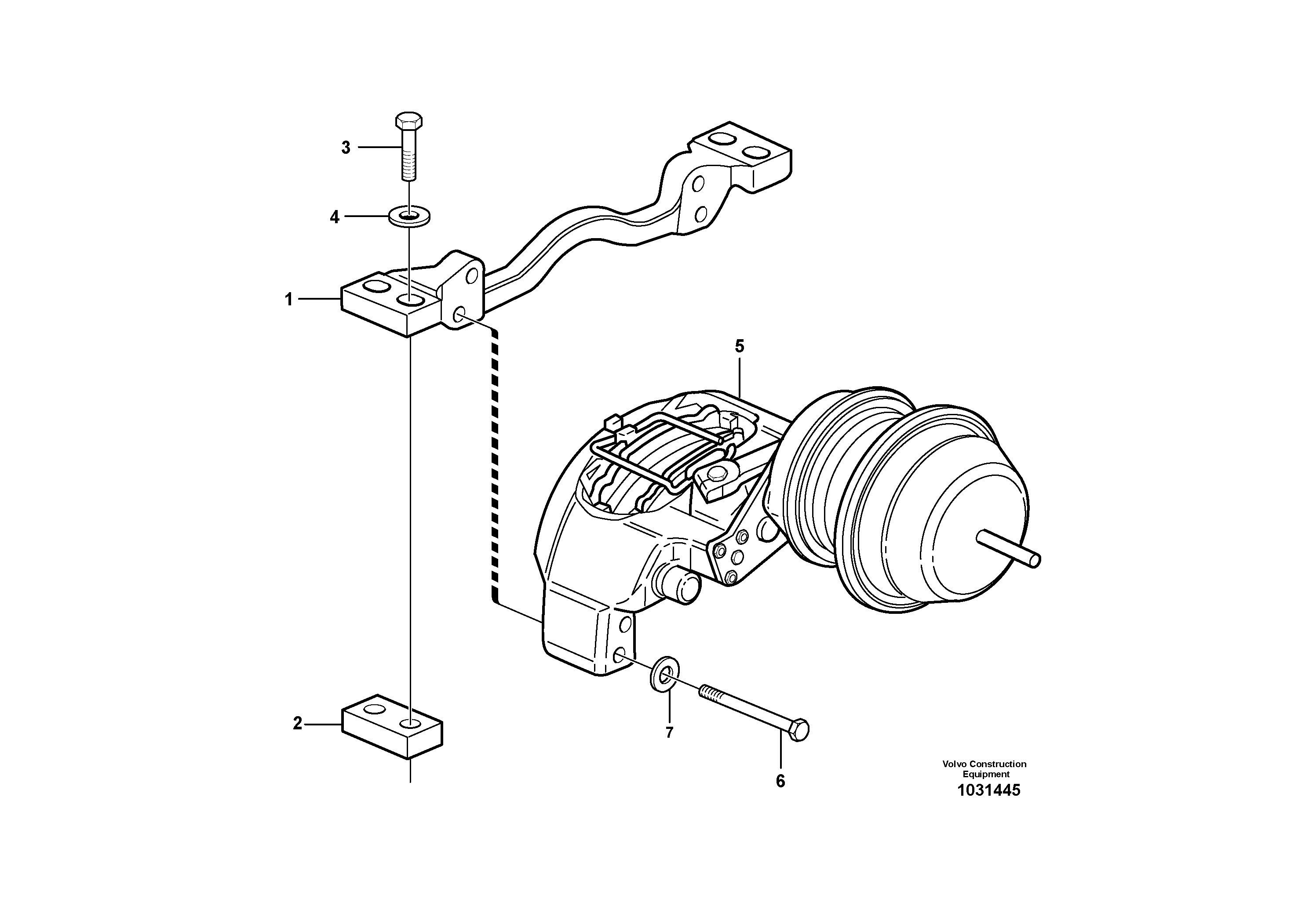 Схема запчастей Volvo A25E - 61286 Parking brake 