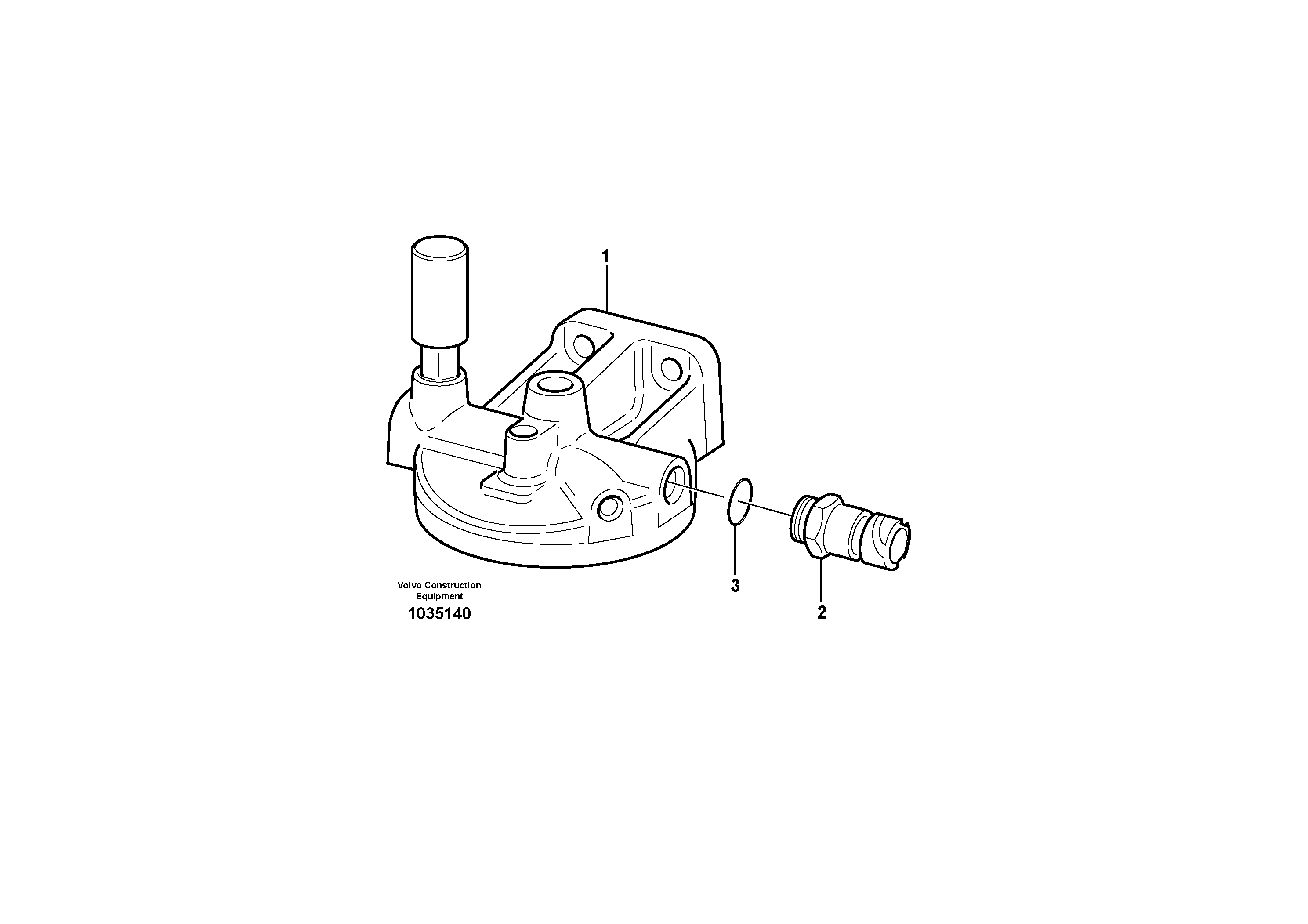 Схема запчастей Volvo A25E - 59972 Filter housing 