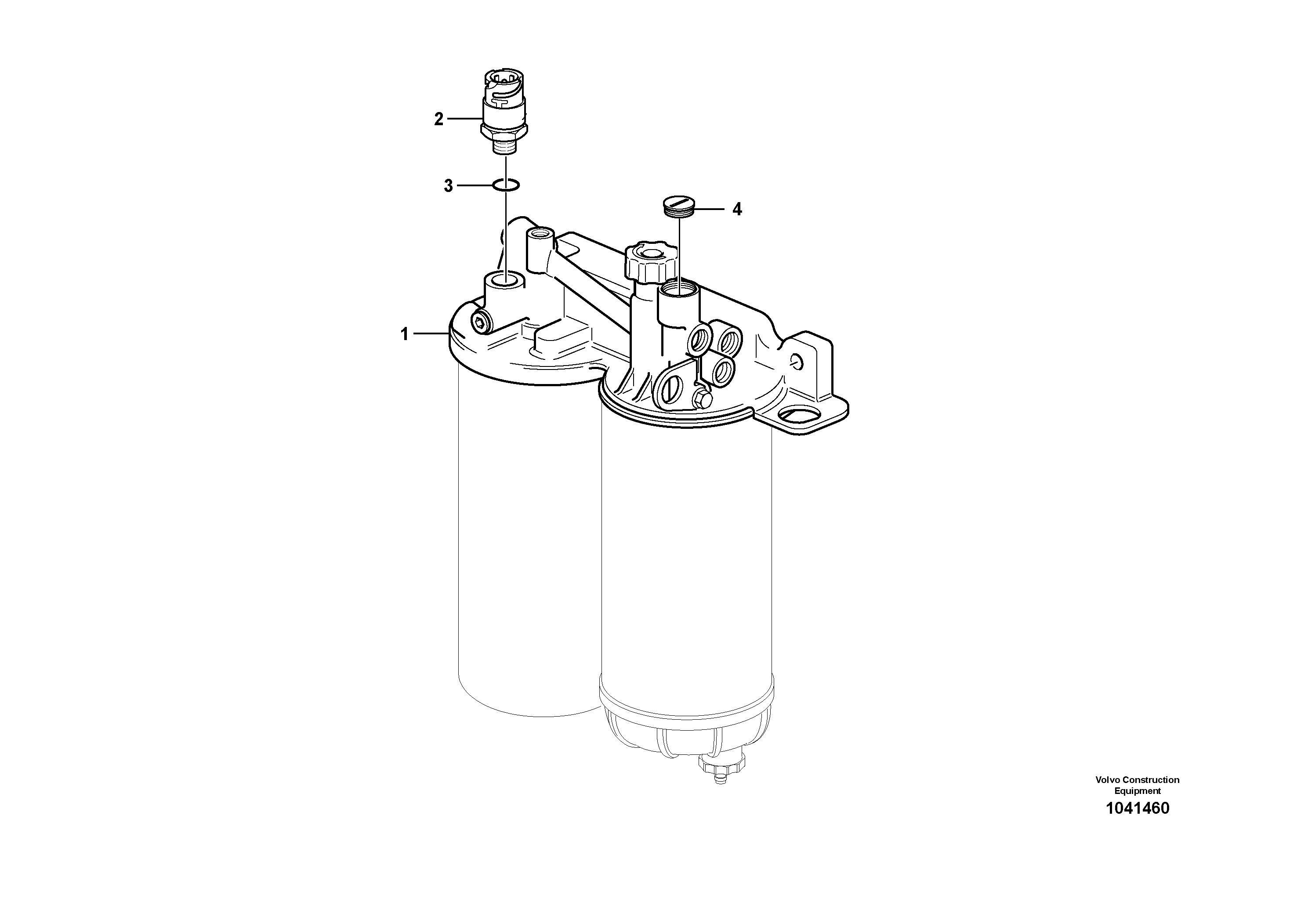 Схема запчастей Volvo A25E - 91608 Filter housing 