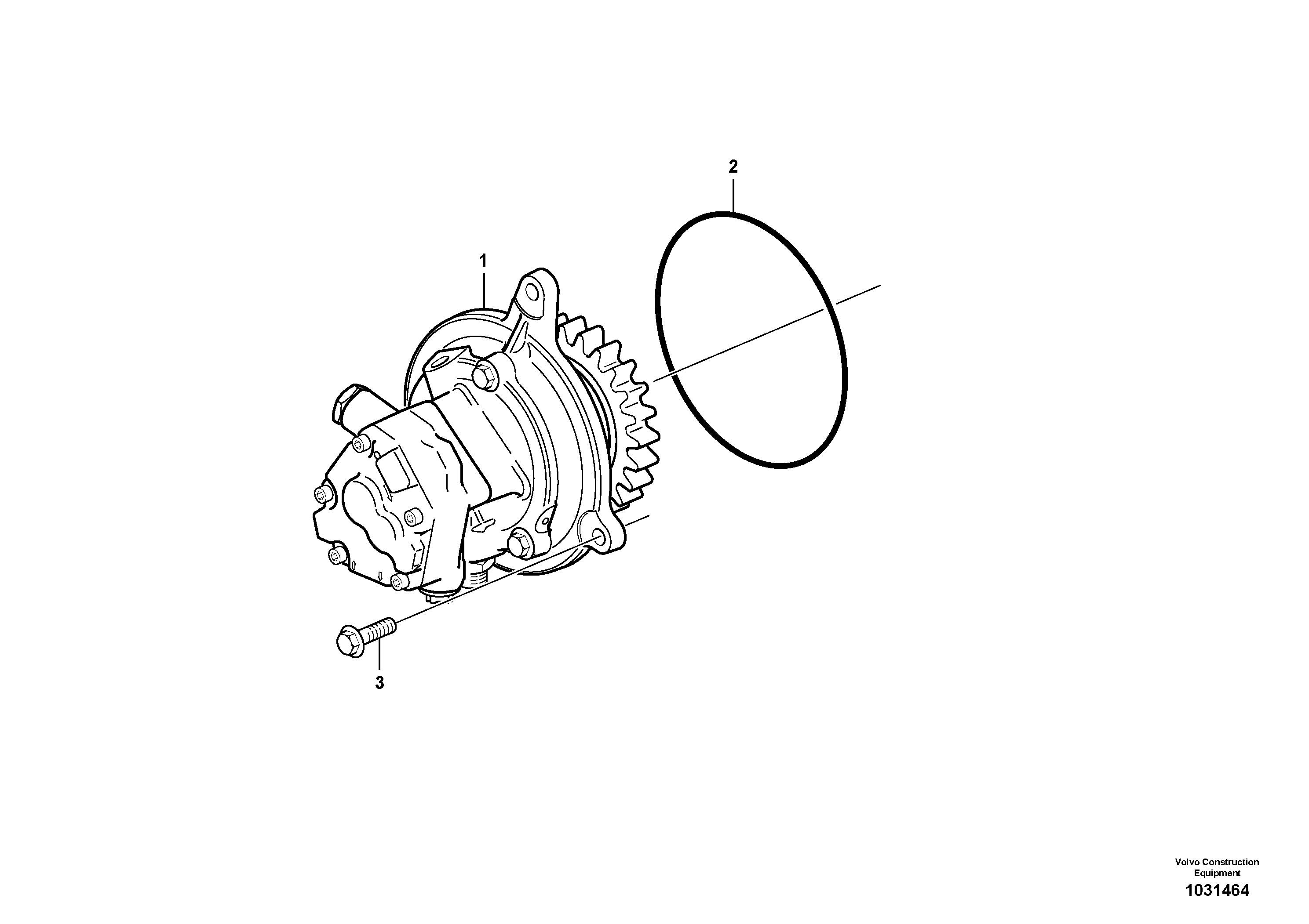 Схема запчастей Volvo A30E - 61903 Pump with fitting parts 