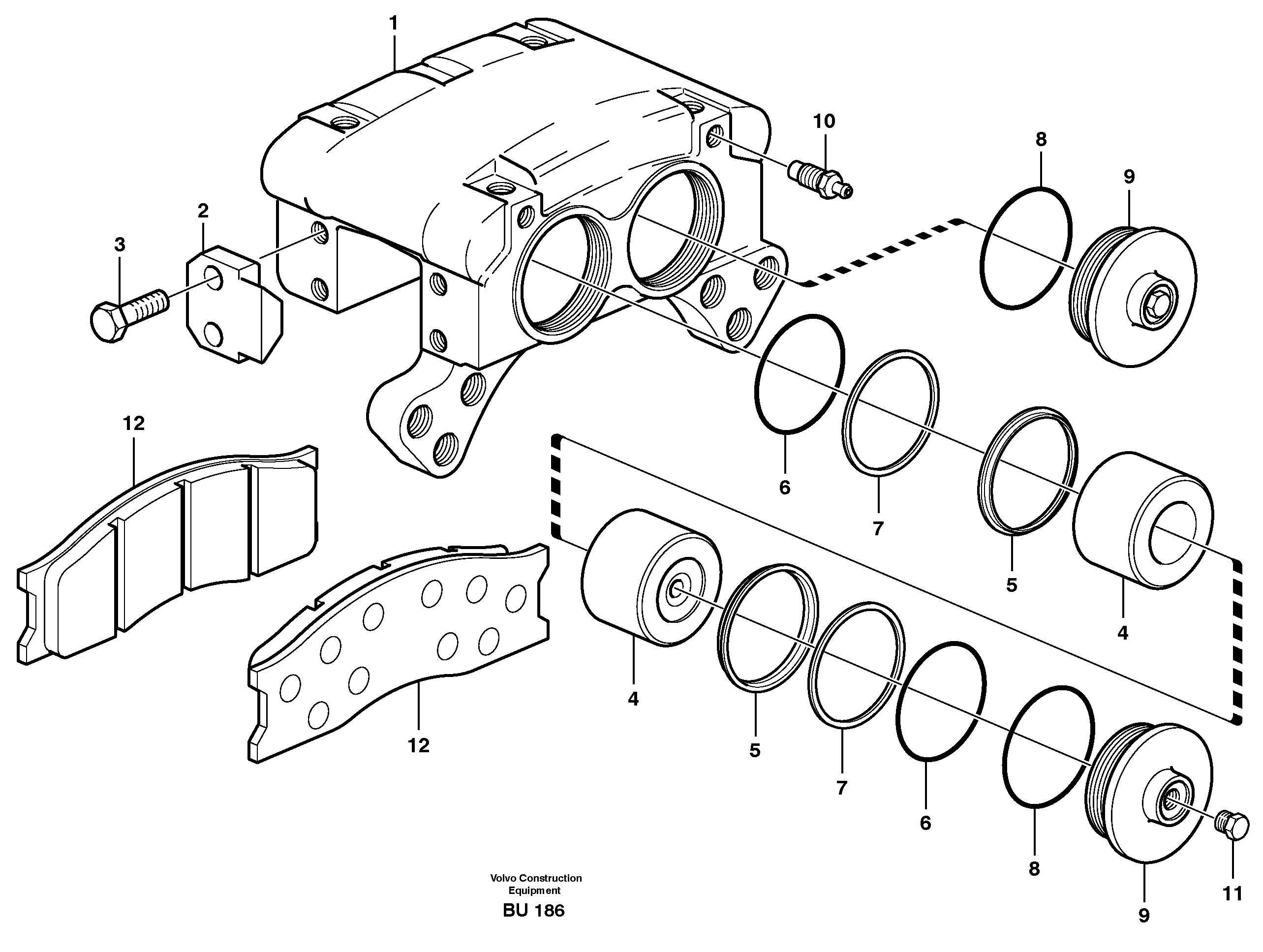 Схема запчастей Volvo A30E - 46525 Disc brake 