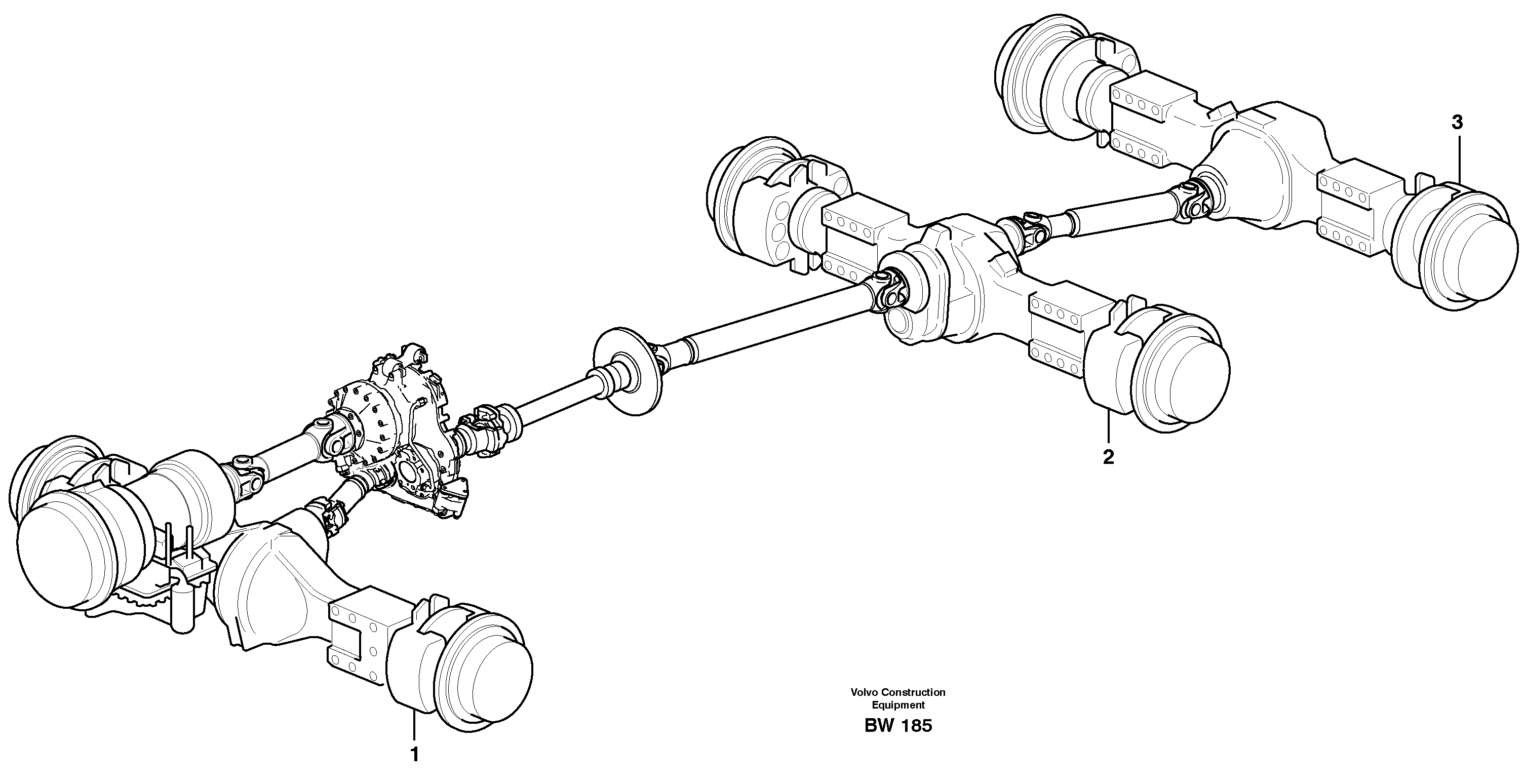 Схема запчастей Volvo A30E - 61905 Brake / planetary shaft 