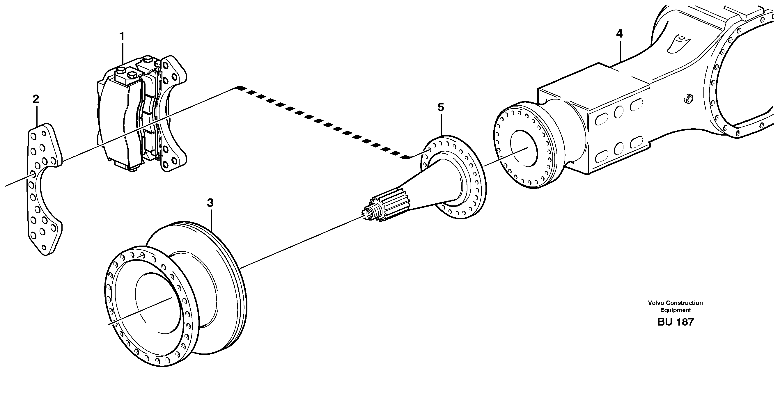 Схема запчастей Volvo A30E - 61906 Front wheel brake 