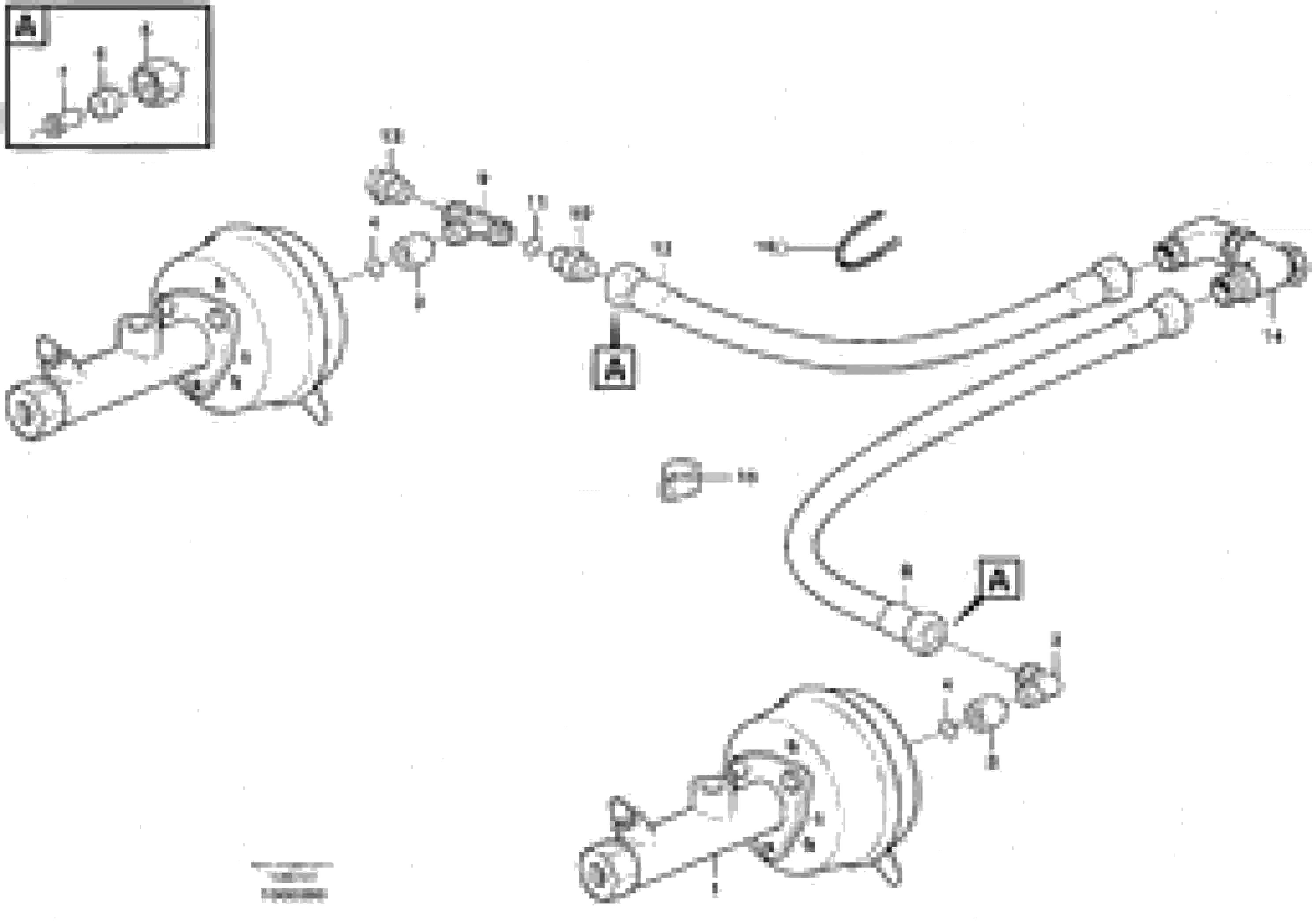 Схема запчастей Volvo A30E - 62183 Brake system, motor unit 