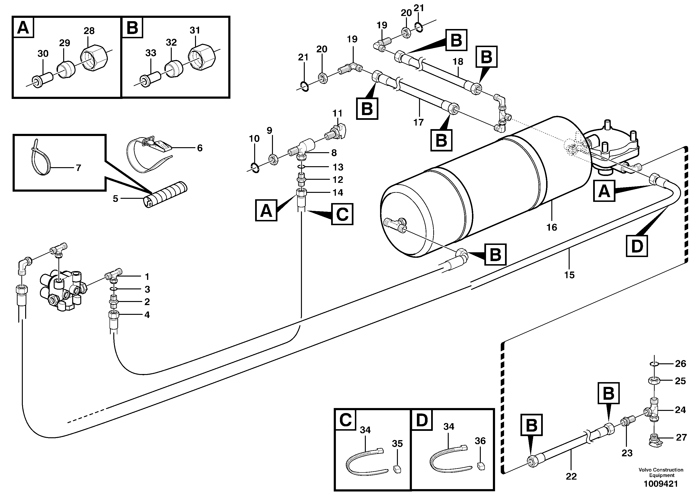 Схема запчастей Volvo A30E - 65568 Brake system, load unit 