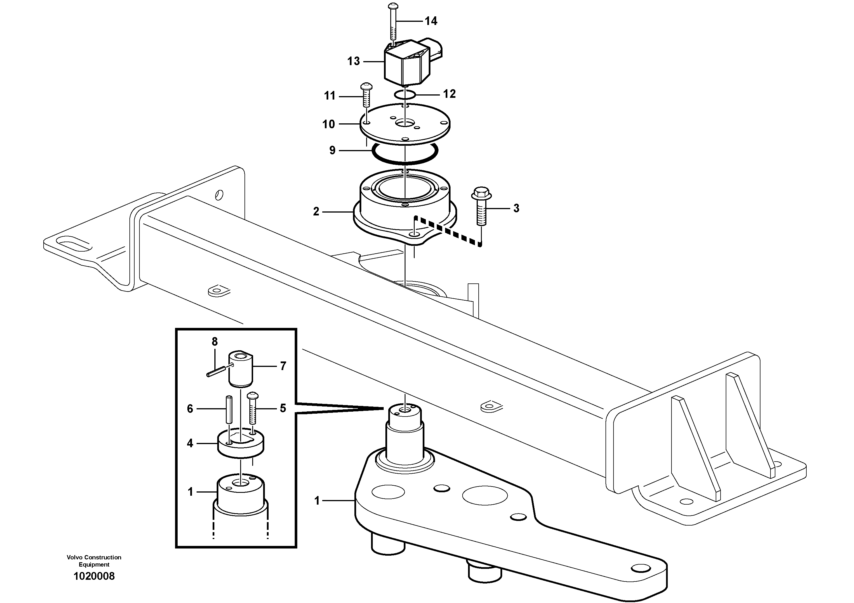 Схема запчастей Volvo A30E - 106874 Steer linkage, ATC Light 