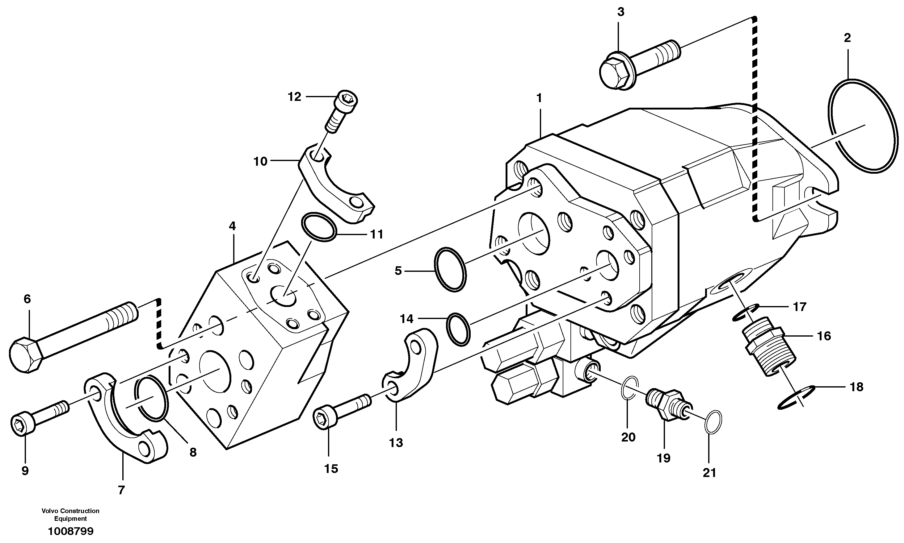 Схема запчастей Volvo A30E - 34977 Auxiliary steering system 