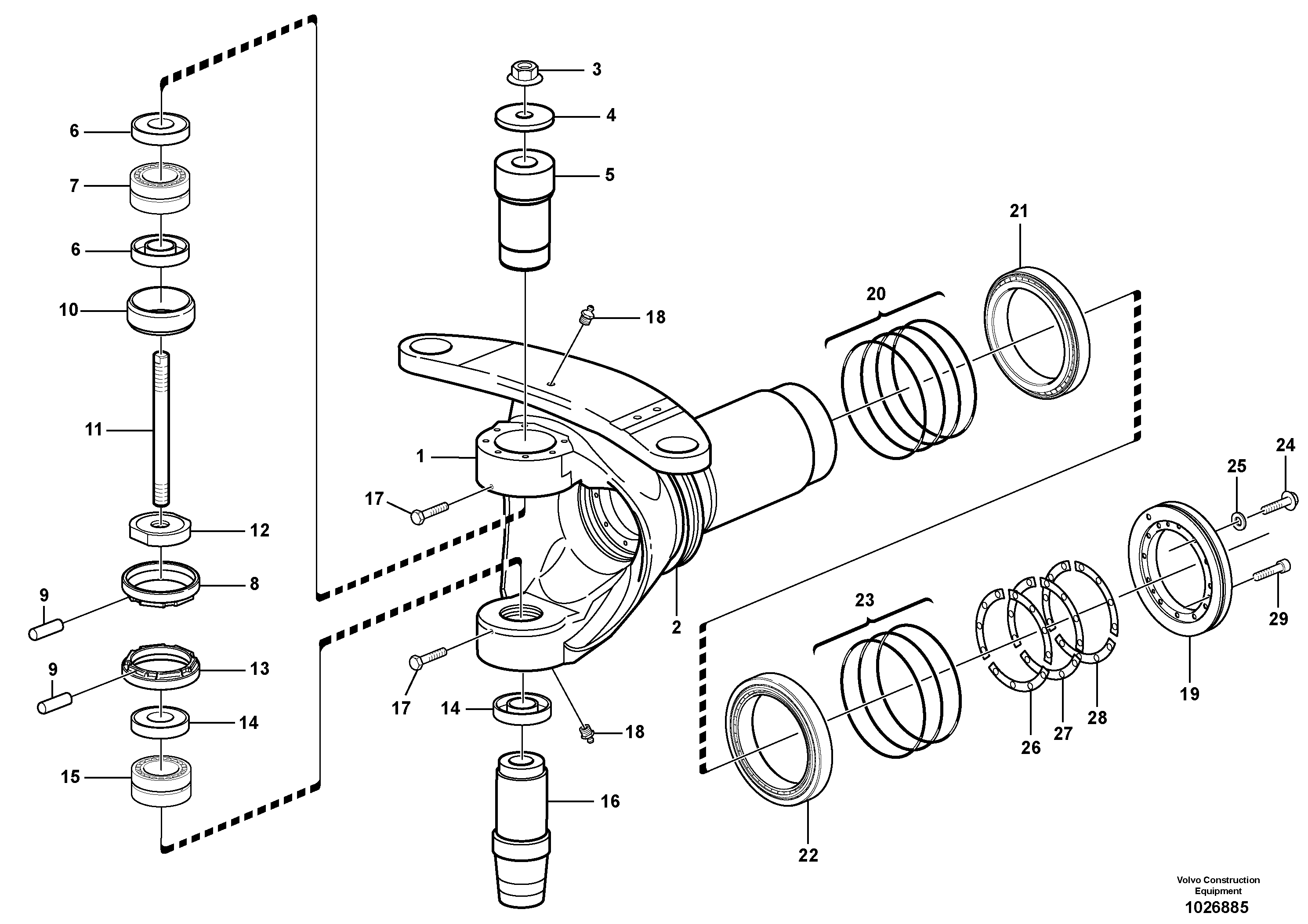 Схема запчастей Volvo A30E - 57927 Frame link 