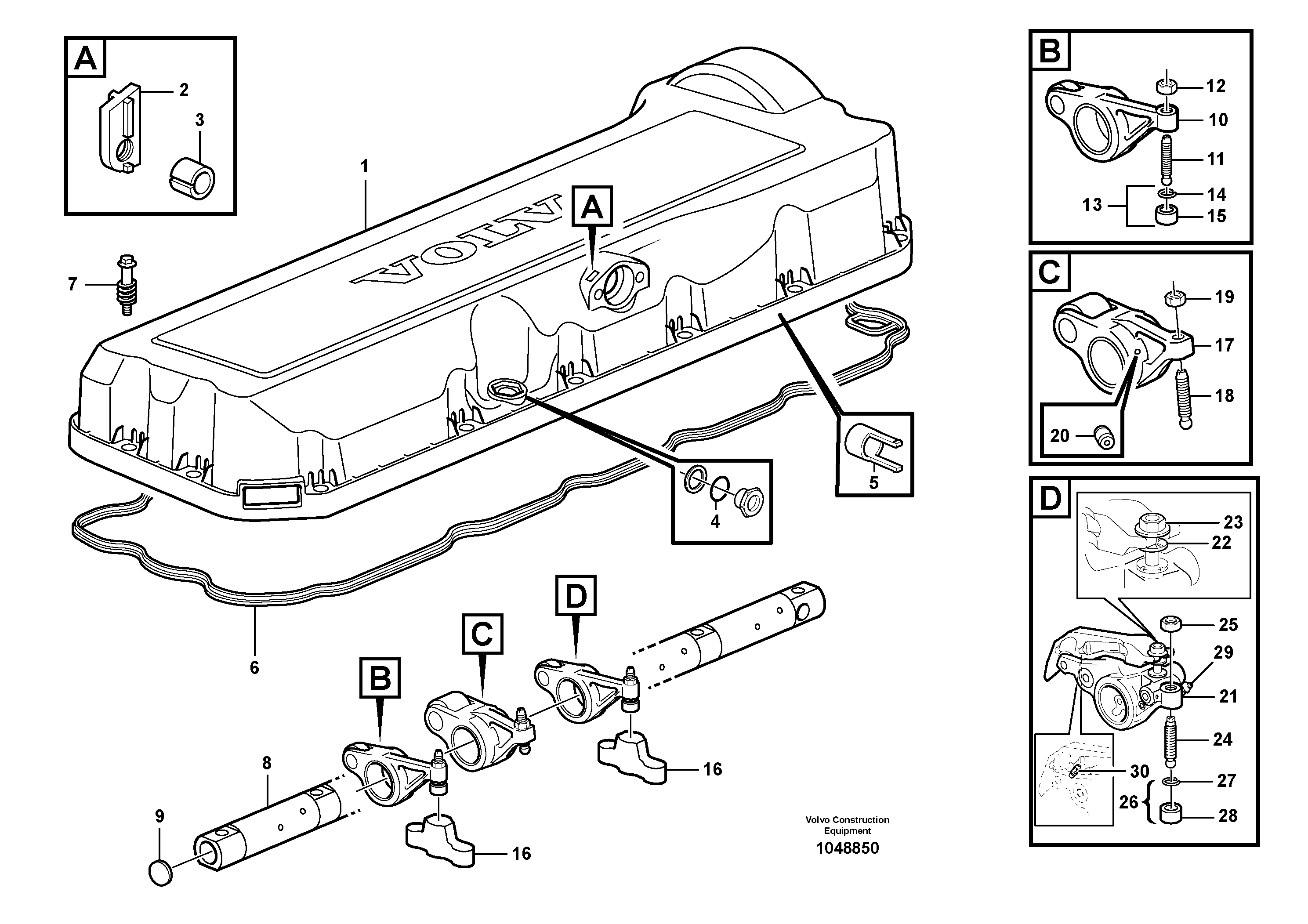 Схема запчастей Volvo A30E - 25863 Valve mechanism 