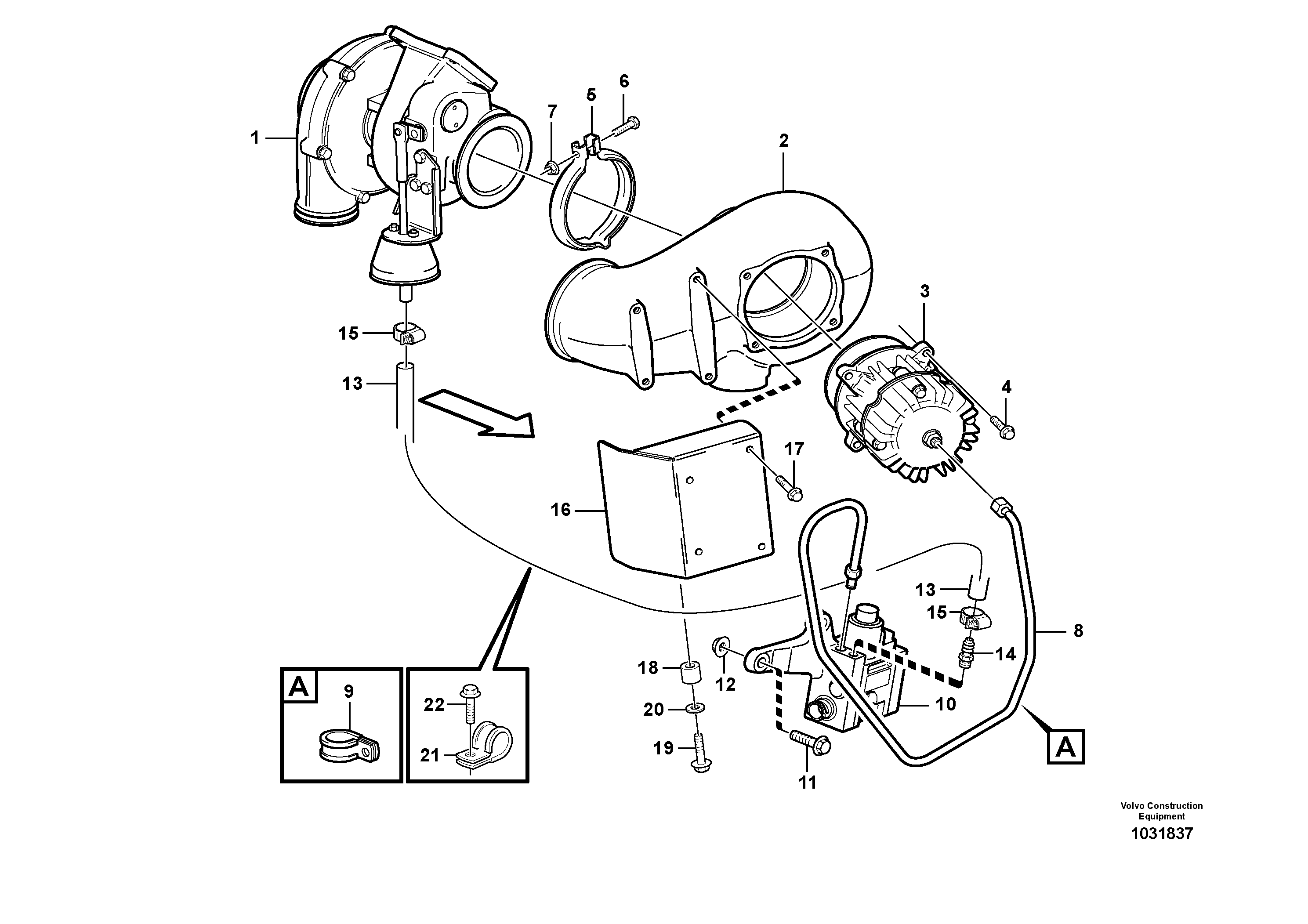 Схема запчастей Volvo A30E - 57565 Exhaust brake 