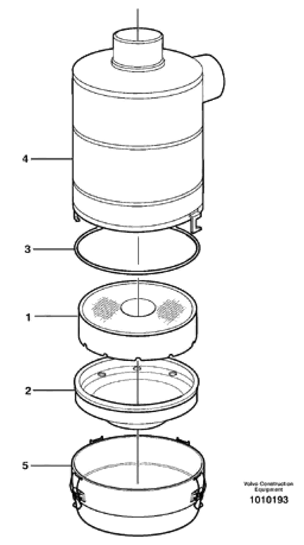 Схема запчастей Volvo A30E - 59296 Oil bath air filter 