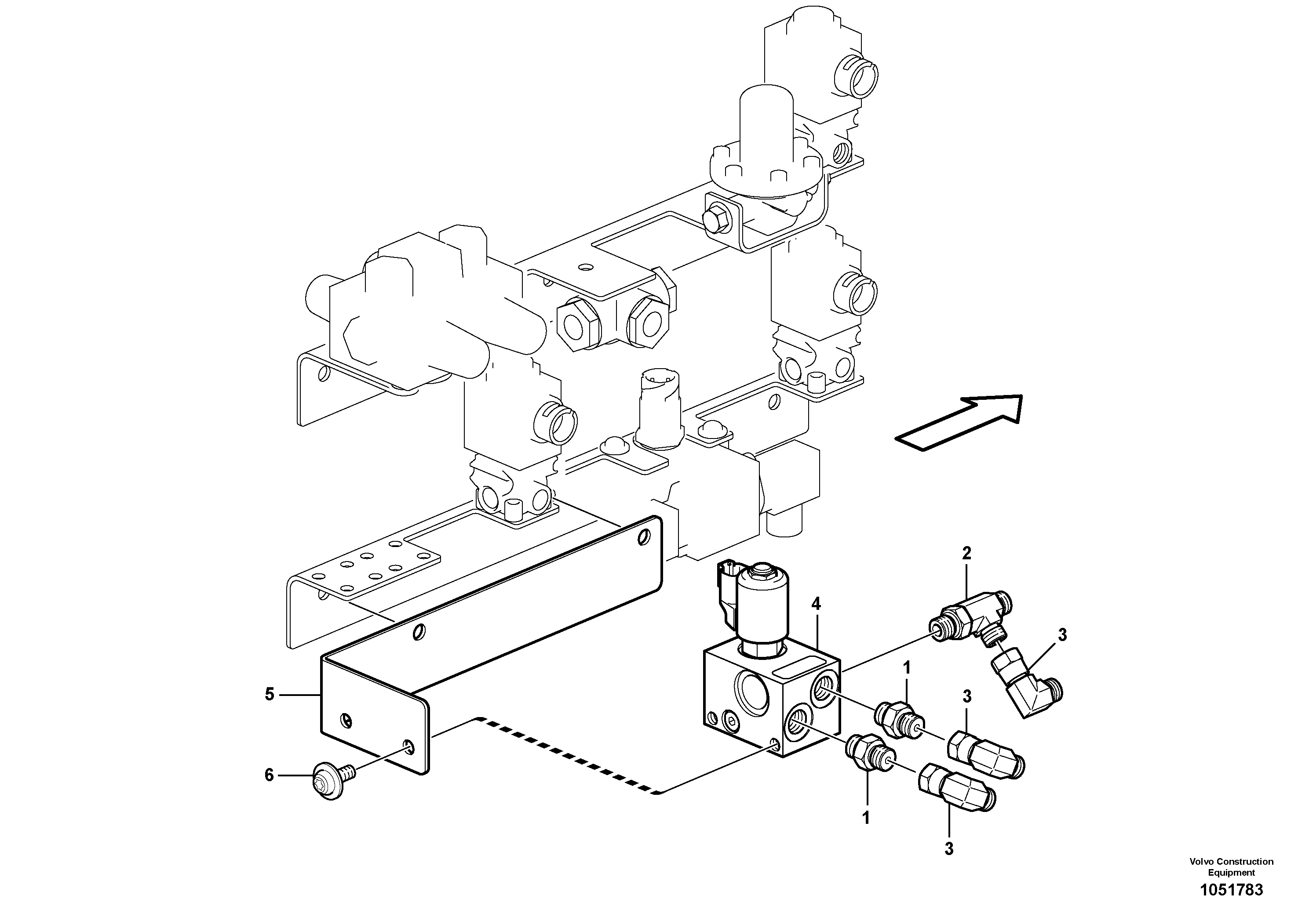 Схема запчастей Volvo A30E - 32861 Open centre and load sensing system 