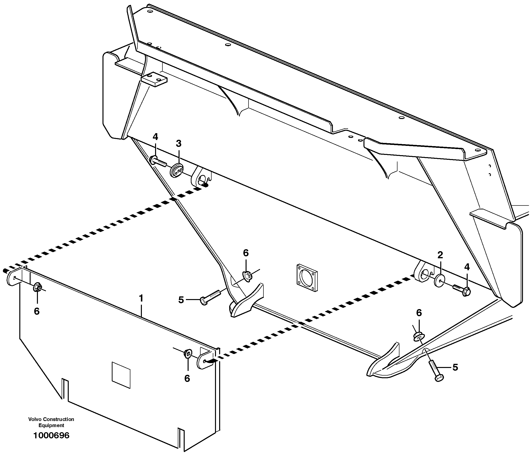 Схема запчастей Volvo A30E - 55796 Heat shield 