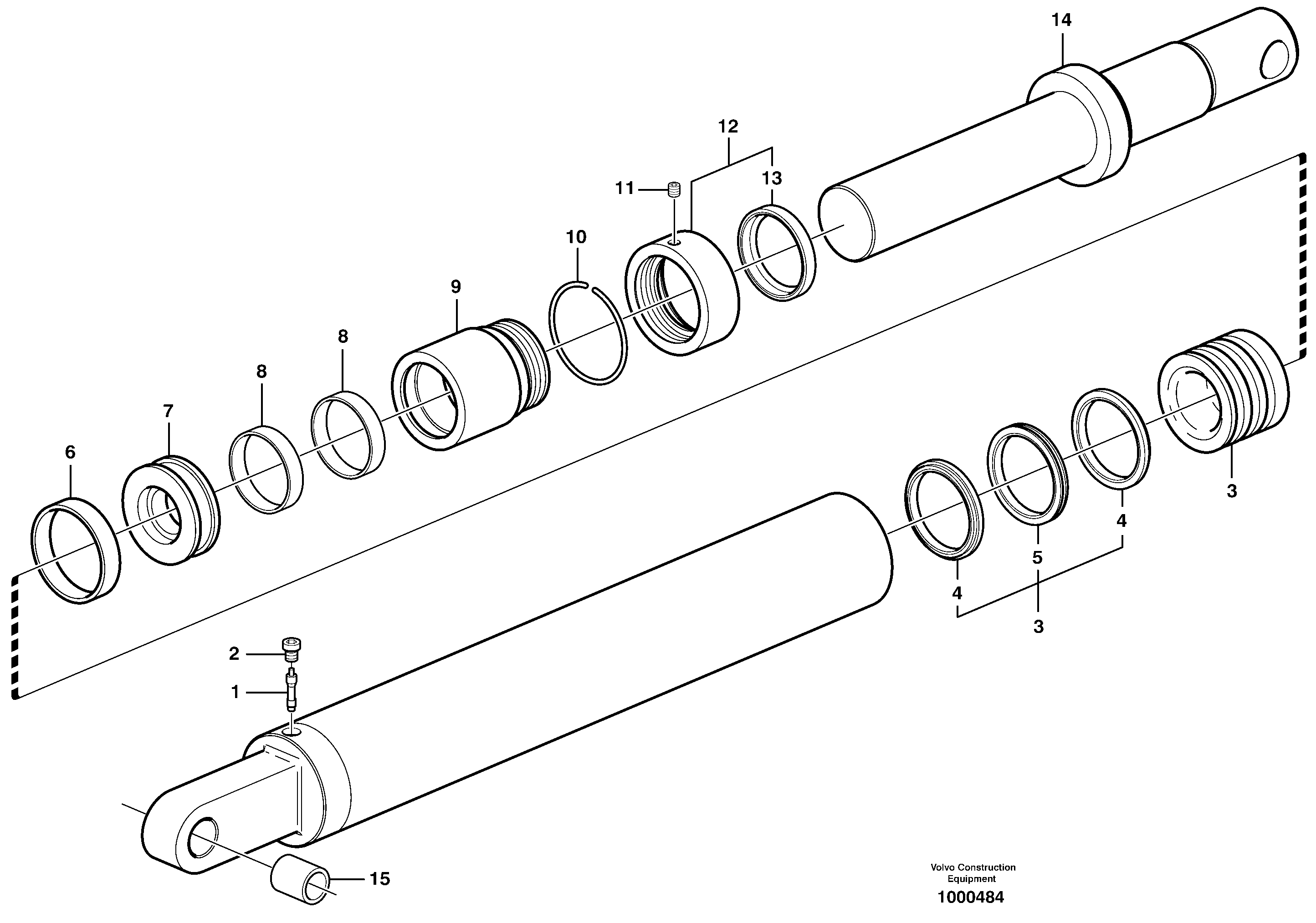 Схема запчастей Volvo A30E - 55799 Gas spring 