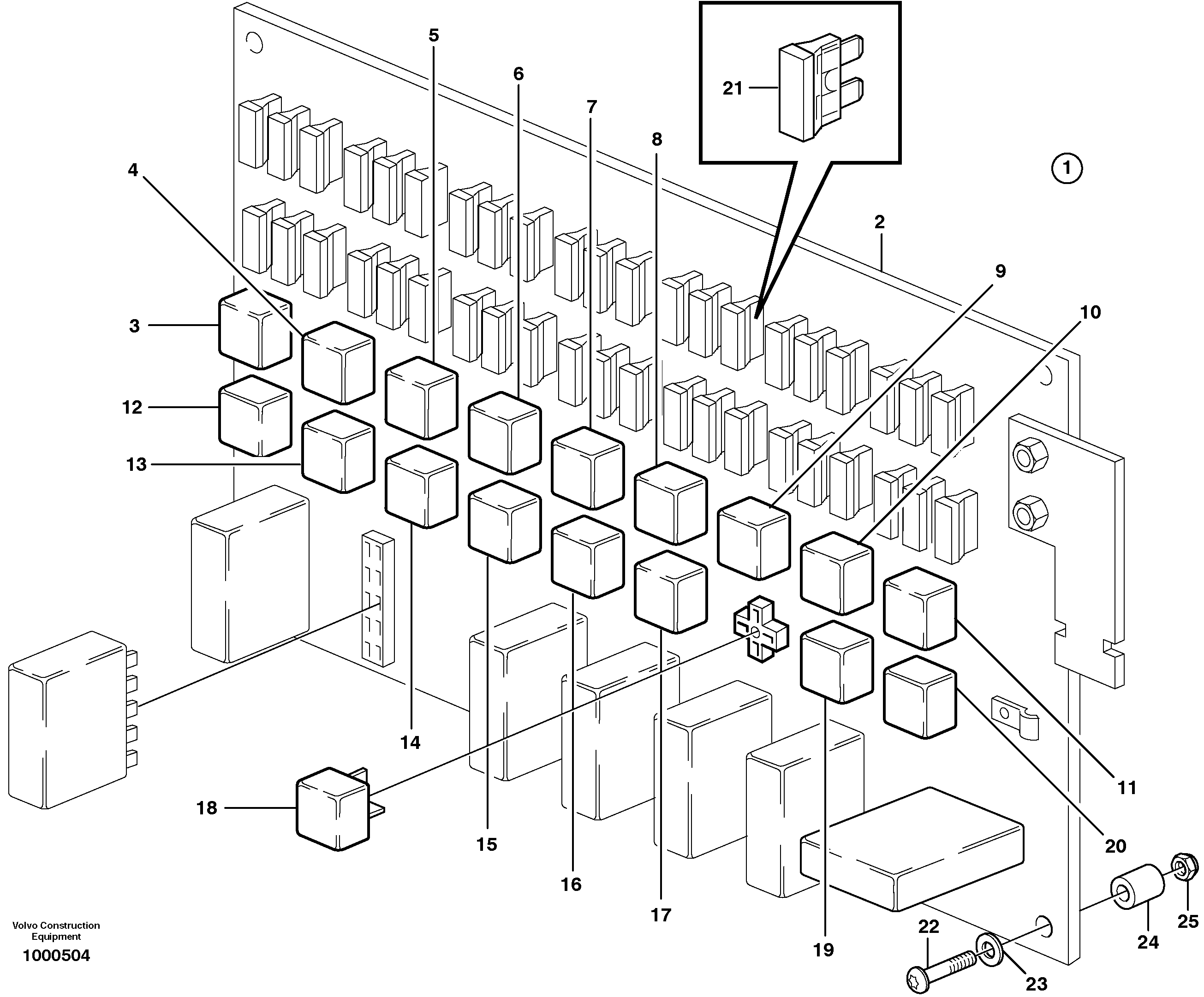 Схема запчастей Volvo A30E - 96985 Circuit board 