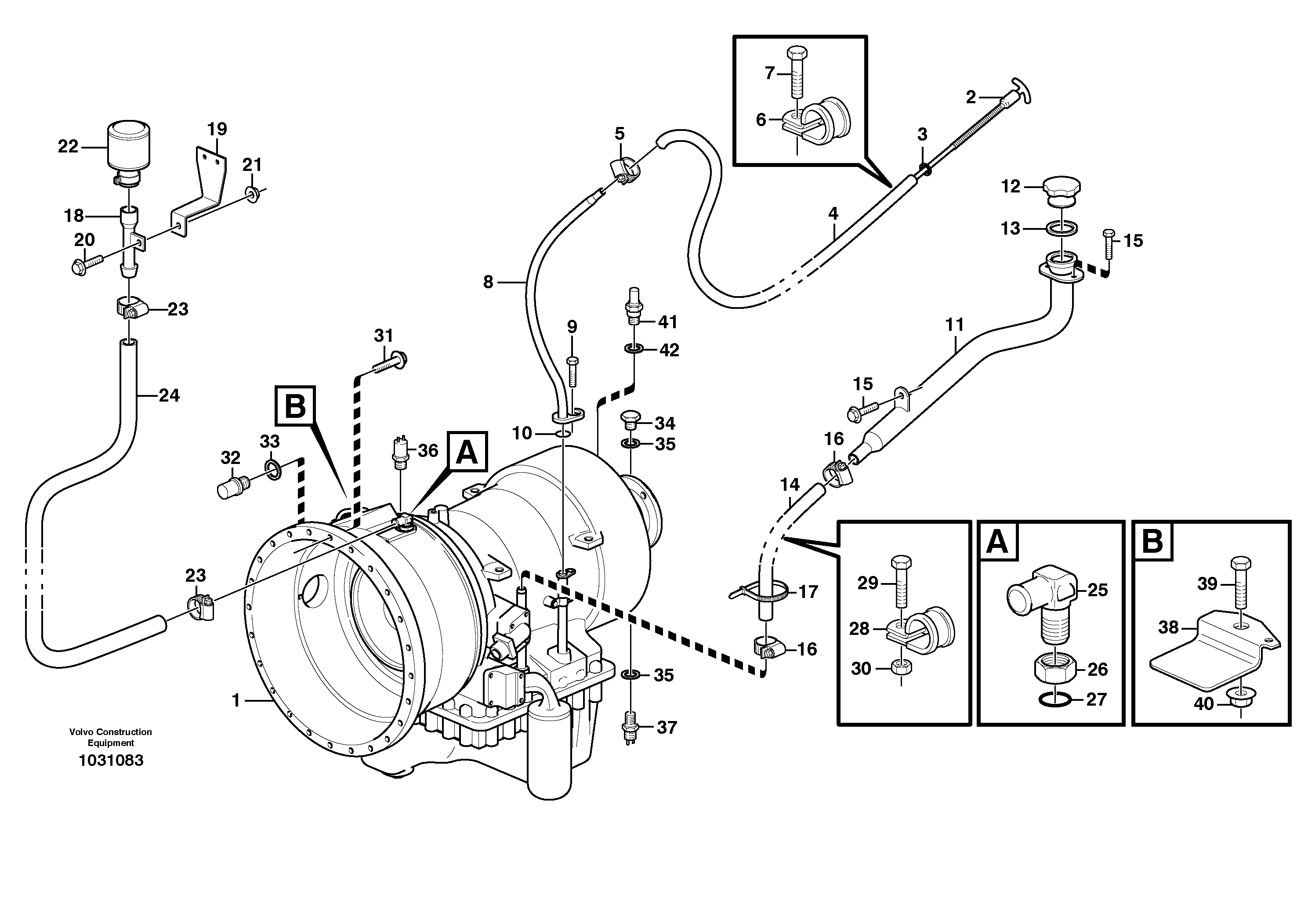 Схема запчастей Volvo A30E - 84105 Power transmission 