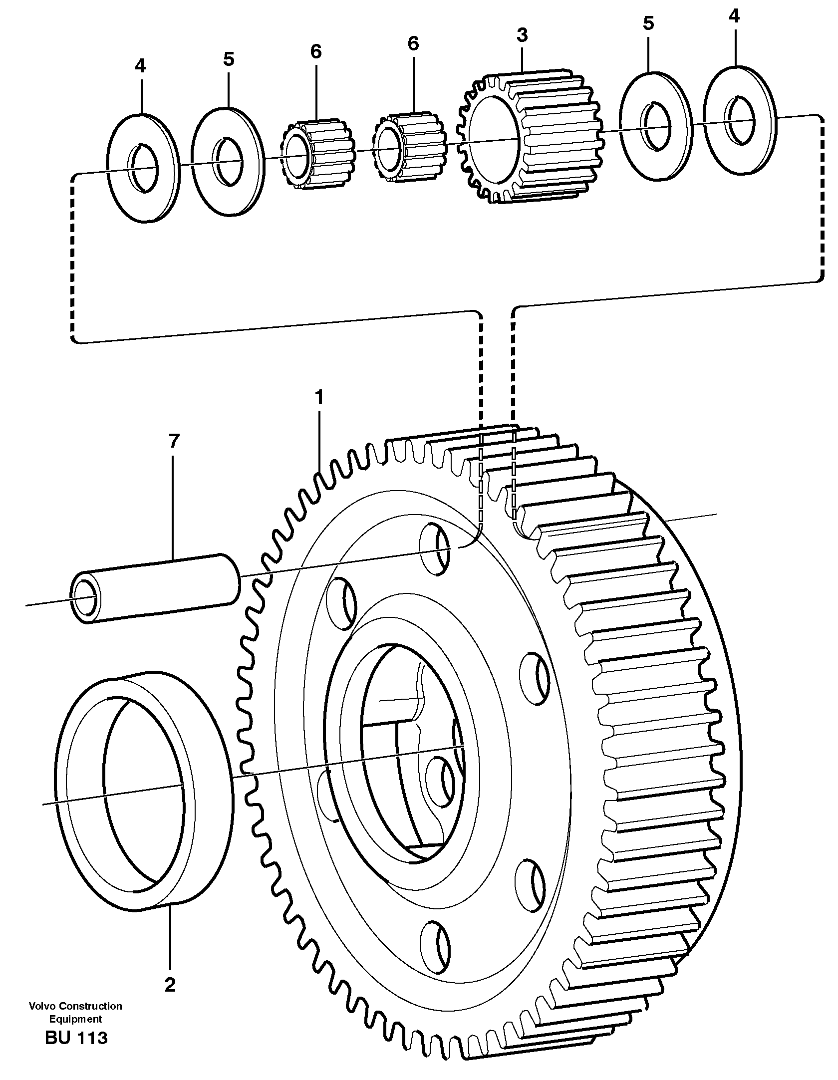 Схема запчастей Volvo A30E - 61506 Planet kit, stage 5 