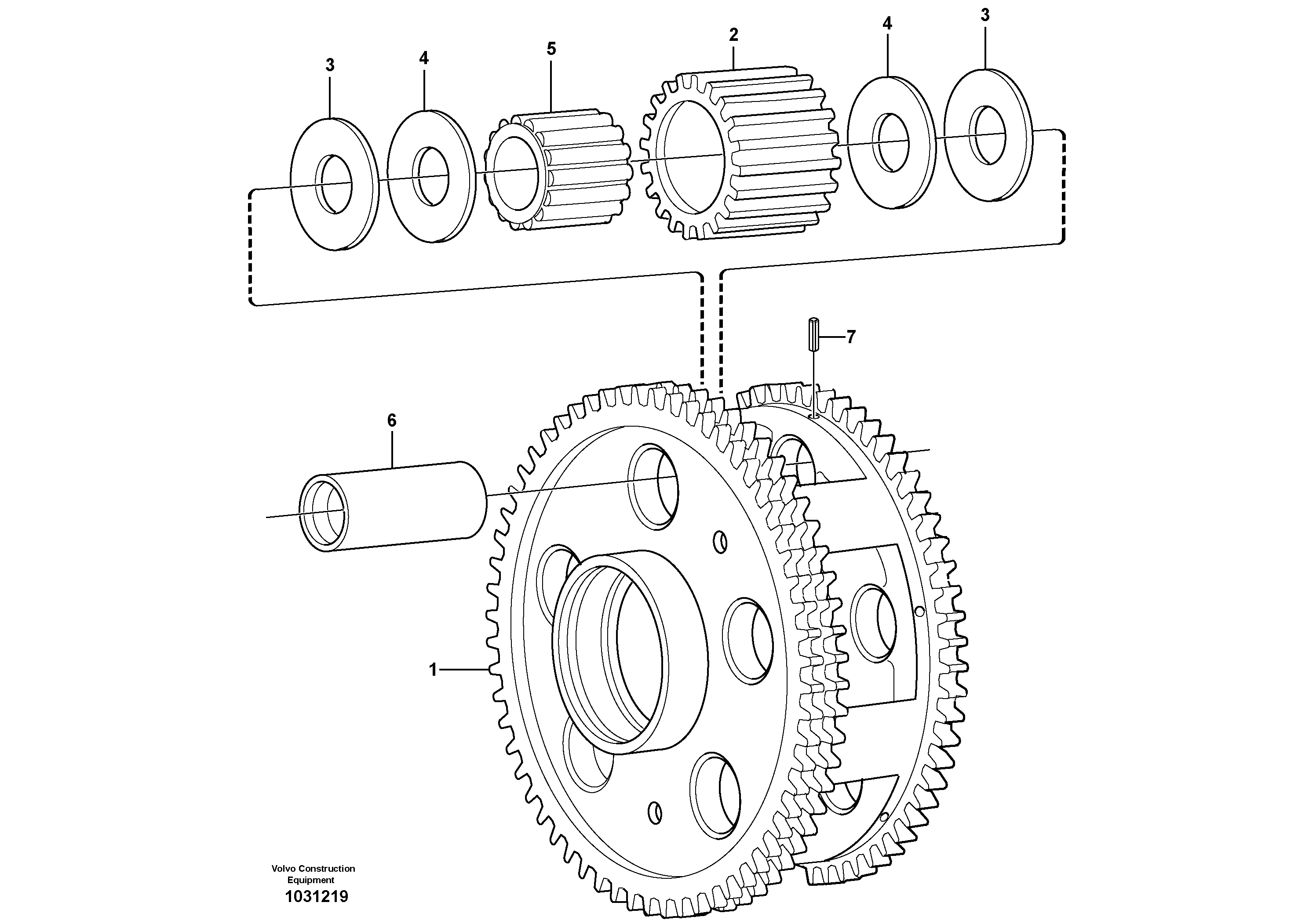 Схема запчастей Volvo A30E - 87442 Planet kit, stage 3 